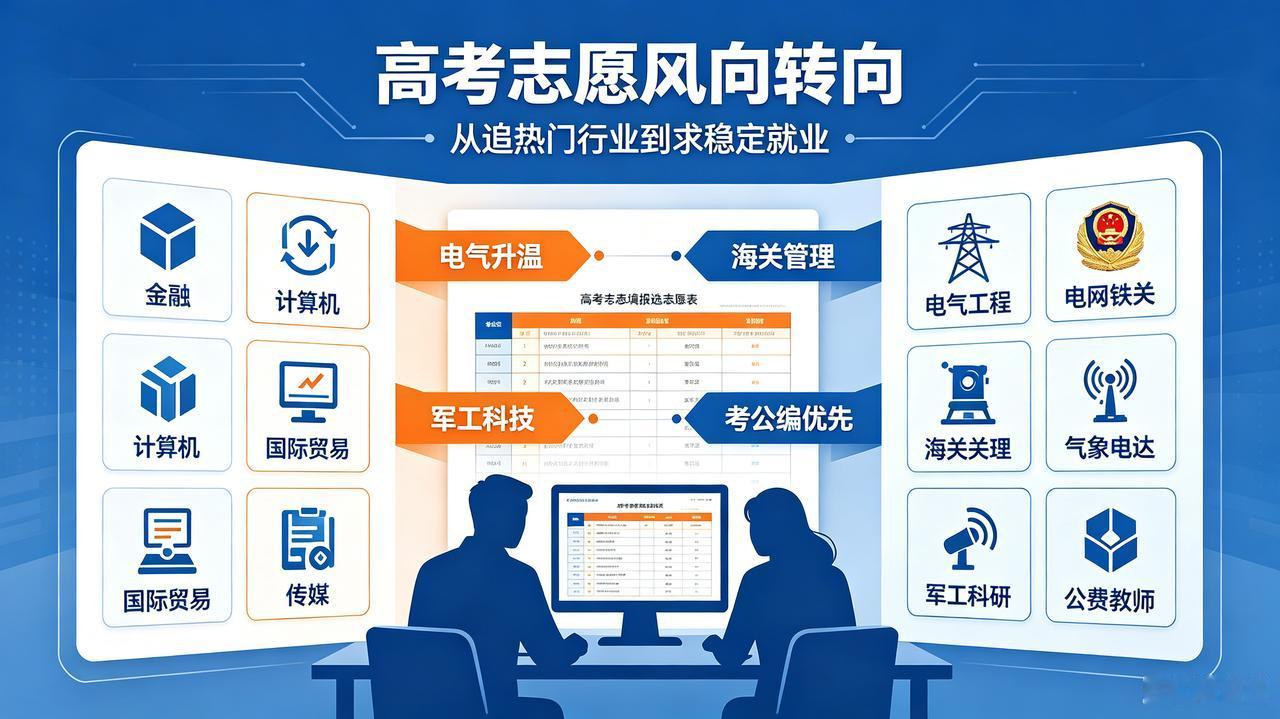 志愿填报追捧体制定向专业：求稳心态下的理性与局限
 
高考志愿填报风向转向，电气