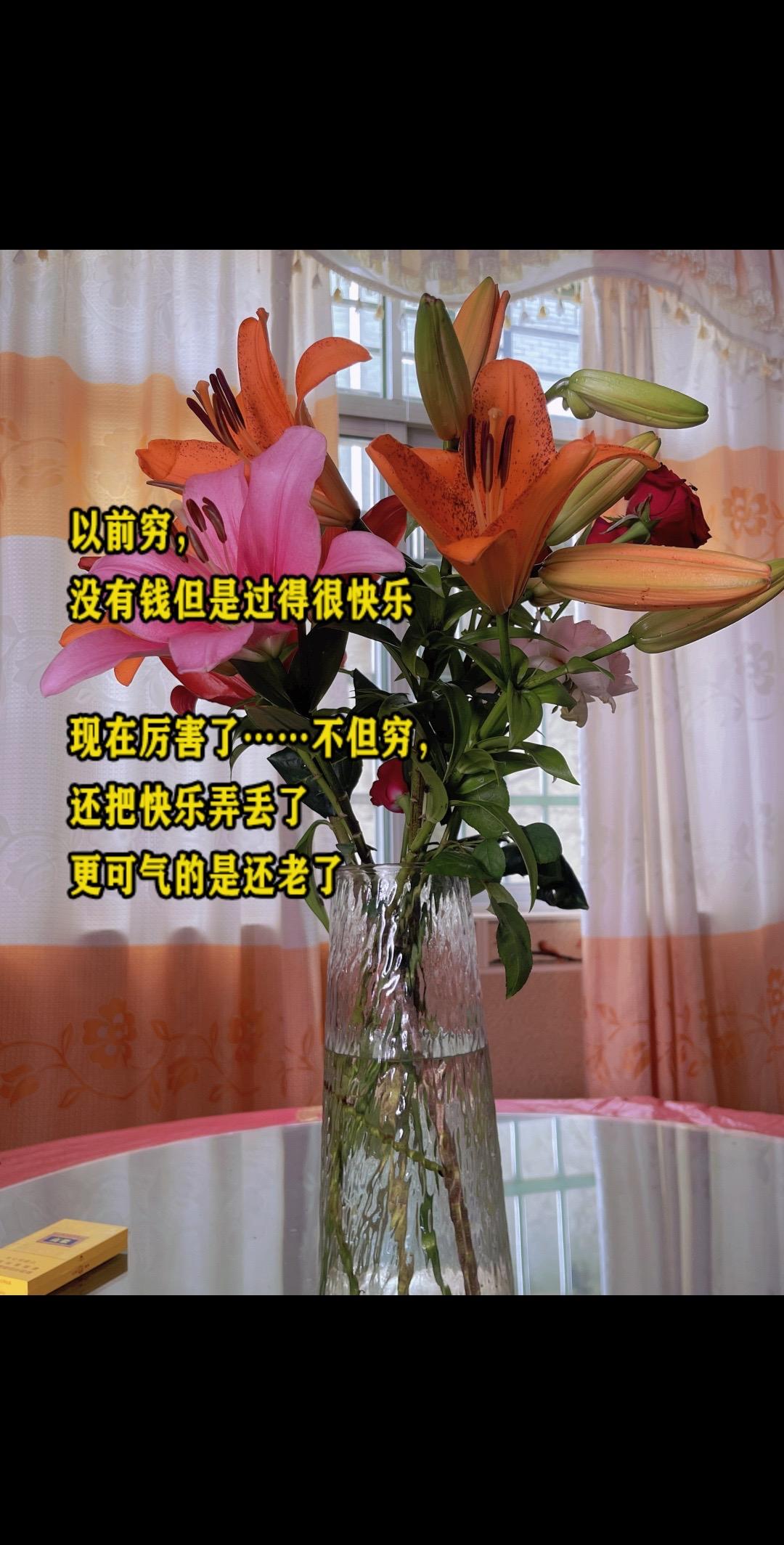 留一份闲情与花为伴 花瓶里的百合