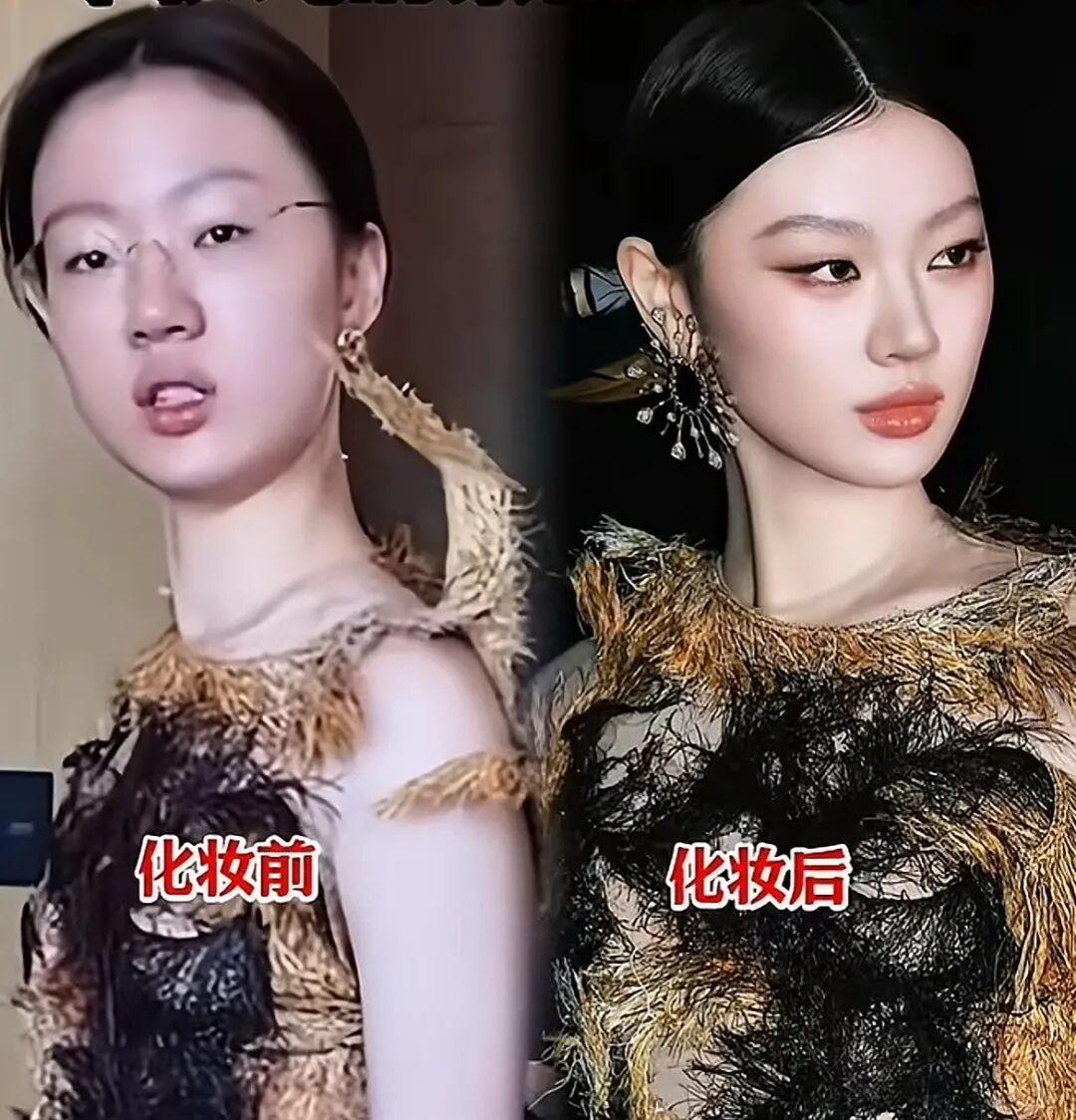 单依纯最近发布了走红毯前的 Vlog，素颜的样子突然传遍了顺直的圈子。
状态有些