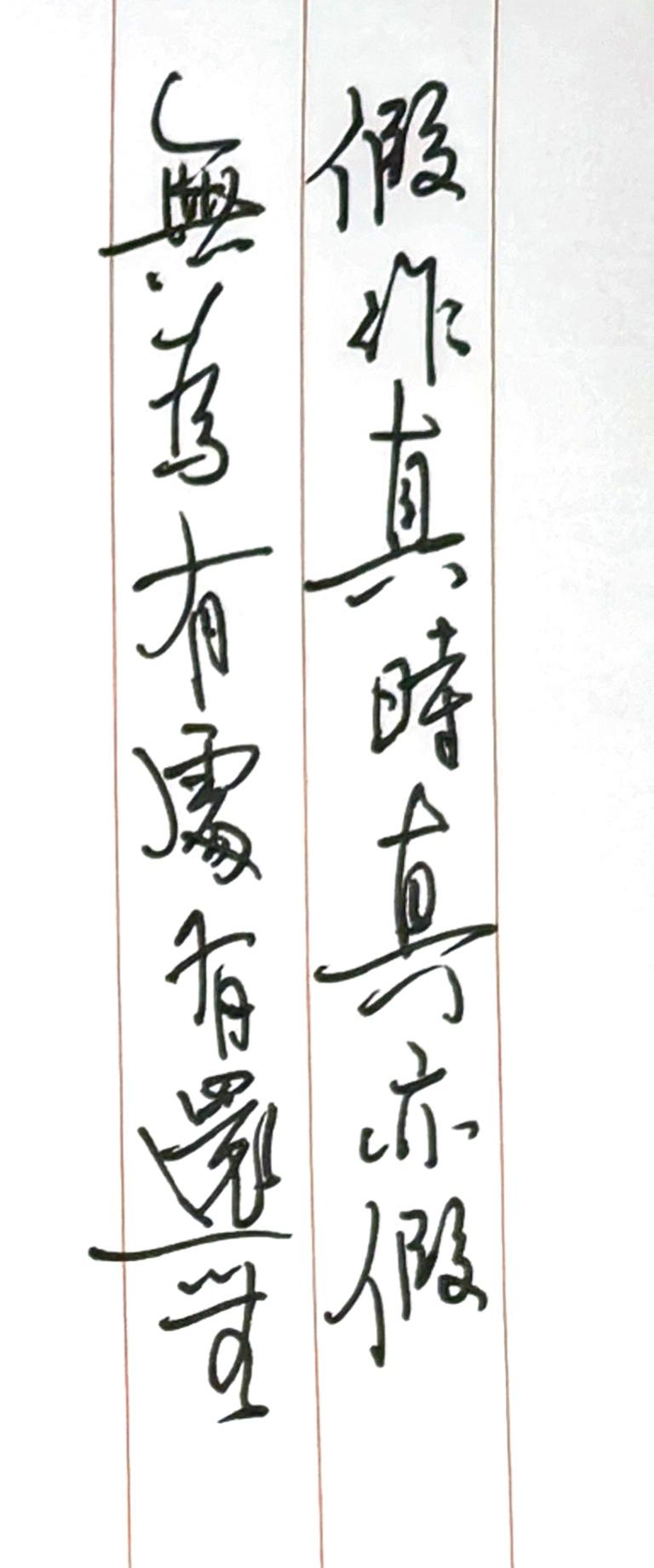 这对联能称为天下第一联吗？
假作真时真亦假，
无为有处有还无。
再书写红楼梦中另