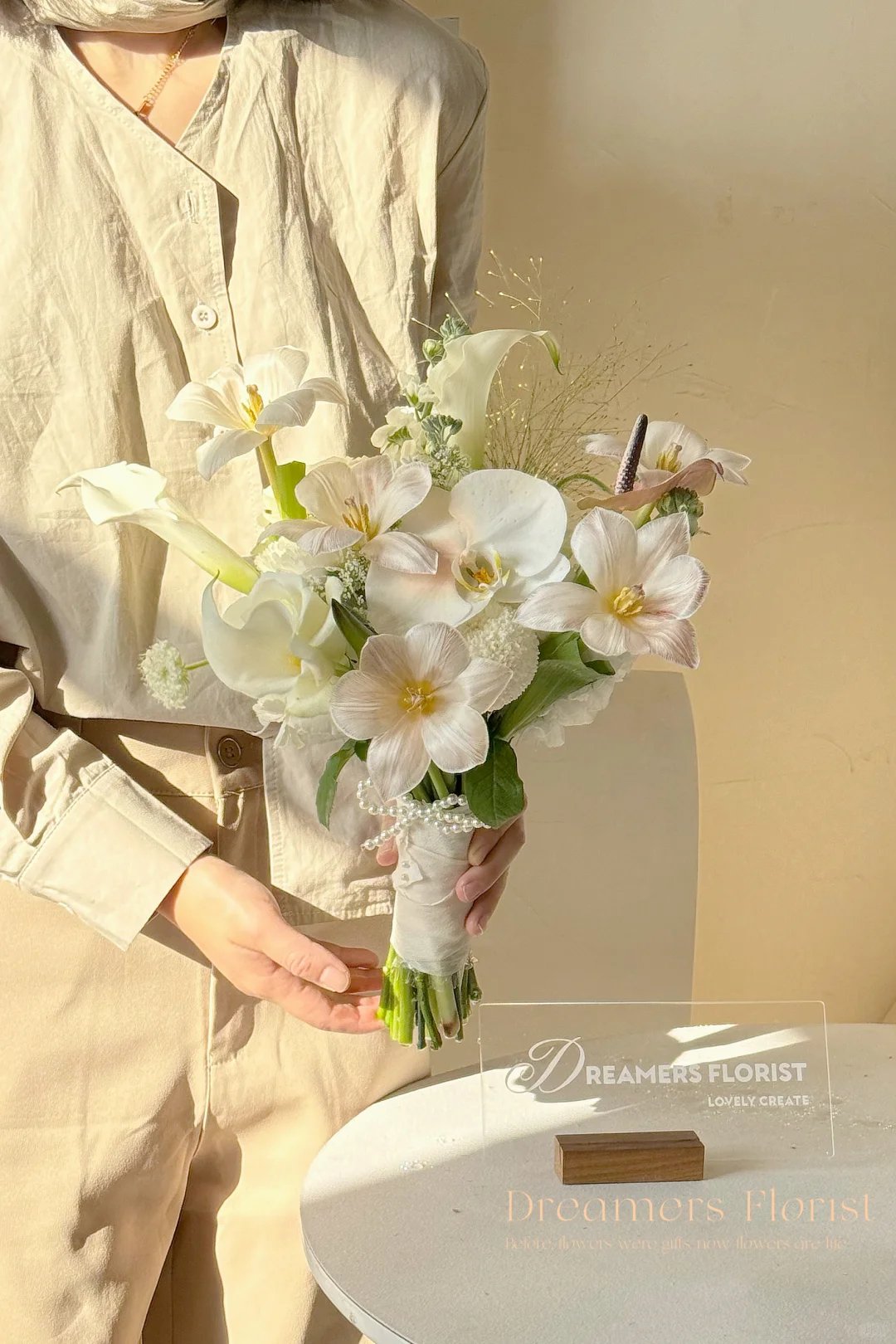奶昔色领证手捧花长什么样？
