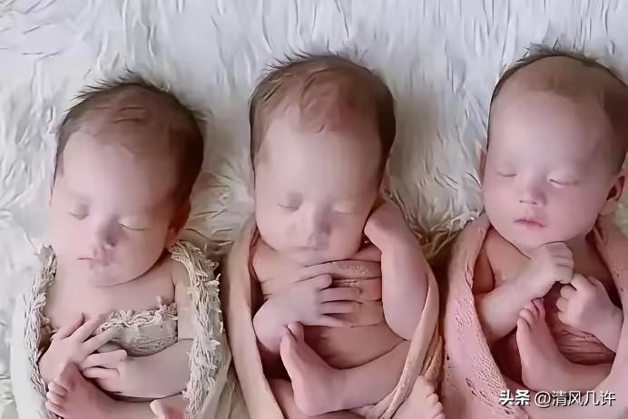 浙江温州一女子孕检是3胞胎。分娩前，老公满心期待是2个女儿1个儿子，逢人就念叨着