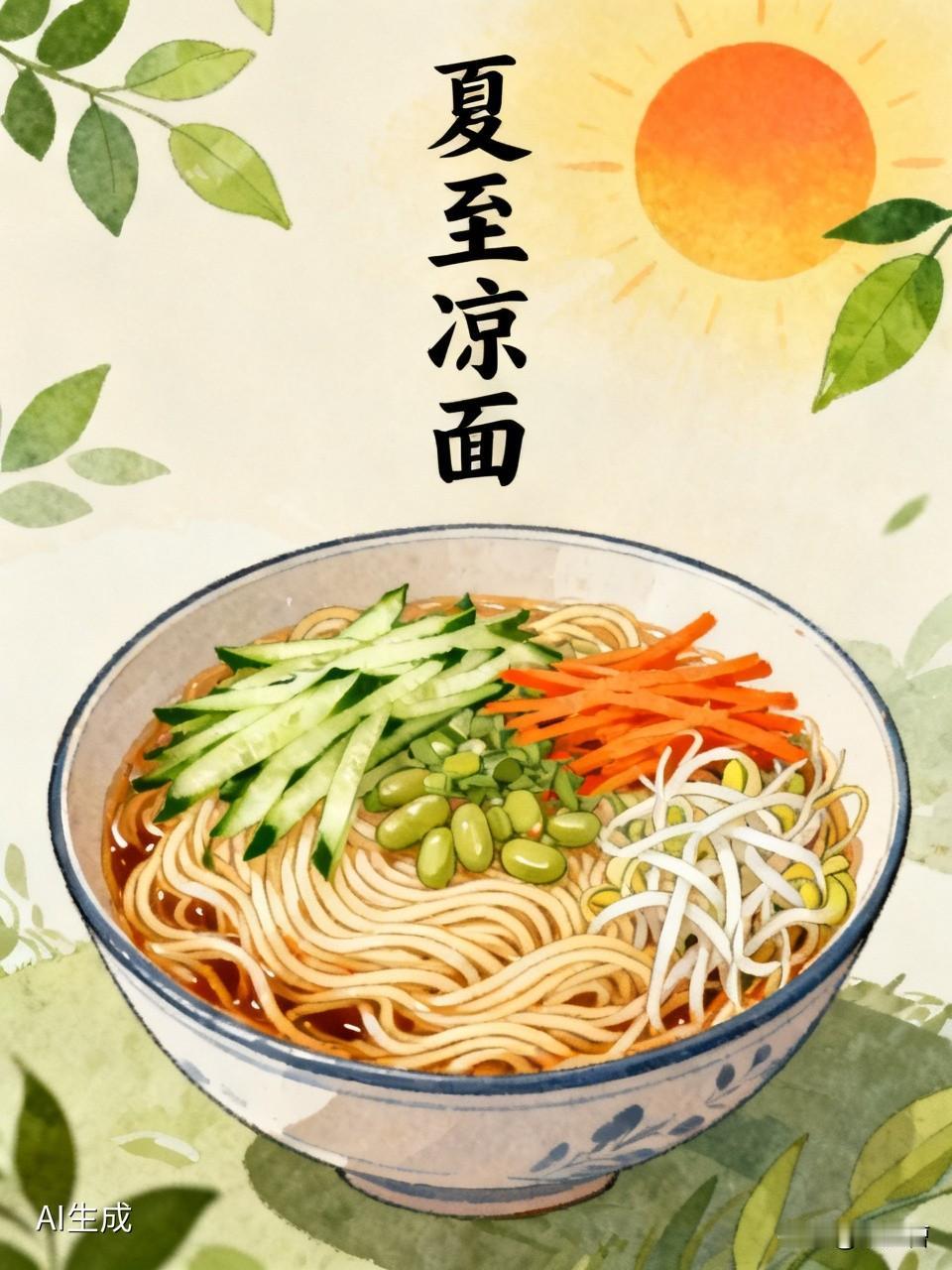 今日夏至，“冬至饺子夏至面，一碗凉面迎盛夏”，这话说得太对啦！夏至这天吃凉面，那
