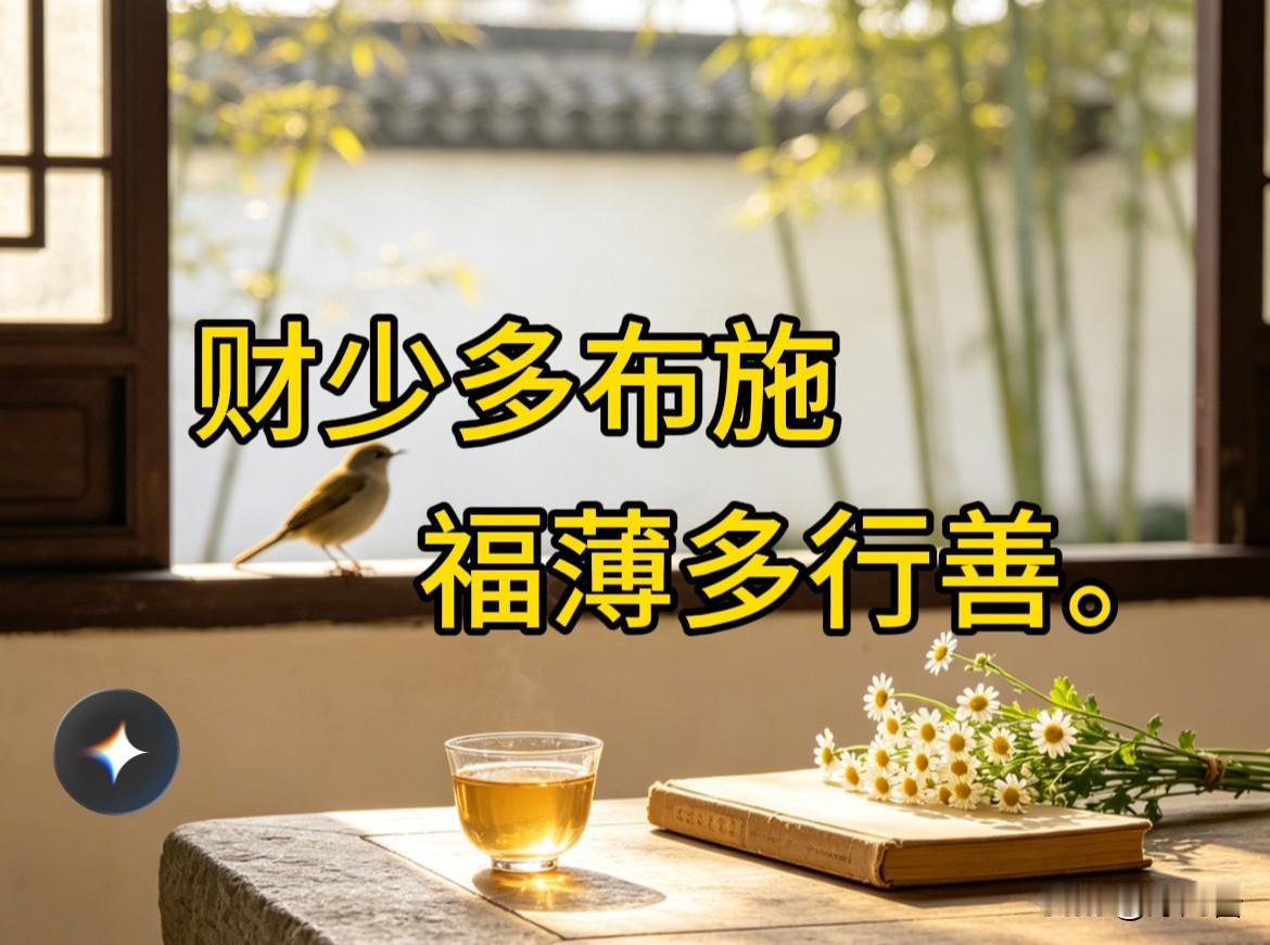 越没钱、福越薄，越要多行善布施

不知道多少人这辈子都理解错了行善这件事。

很