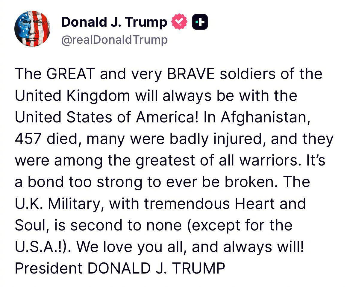 特朗普光速改口称英国士兵伟大 此前刚嫌弃盟友“脱离前线”据环球网报道，在因关于北