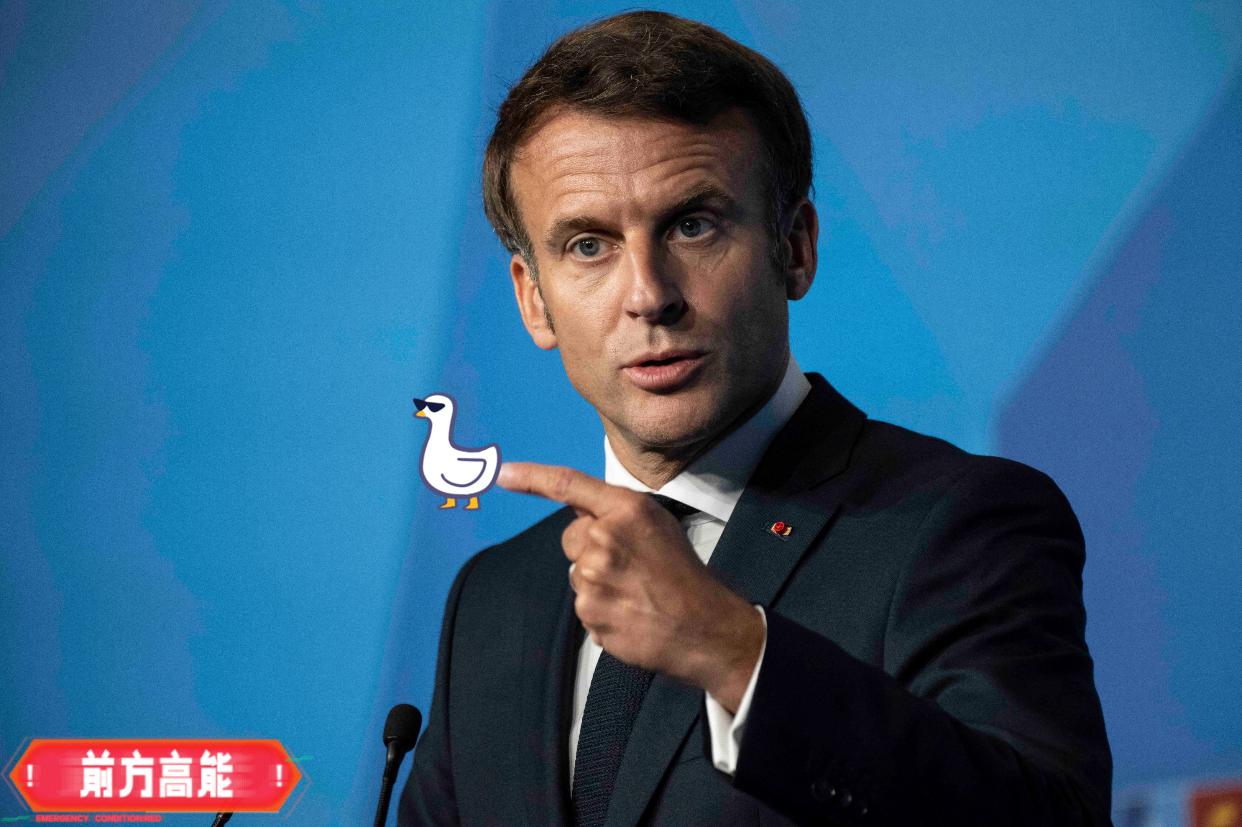 不得不说，
马克龙很聪明，
12月4日马克龙访华在会议上提出，
法中应妥善解决分