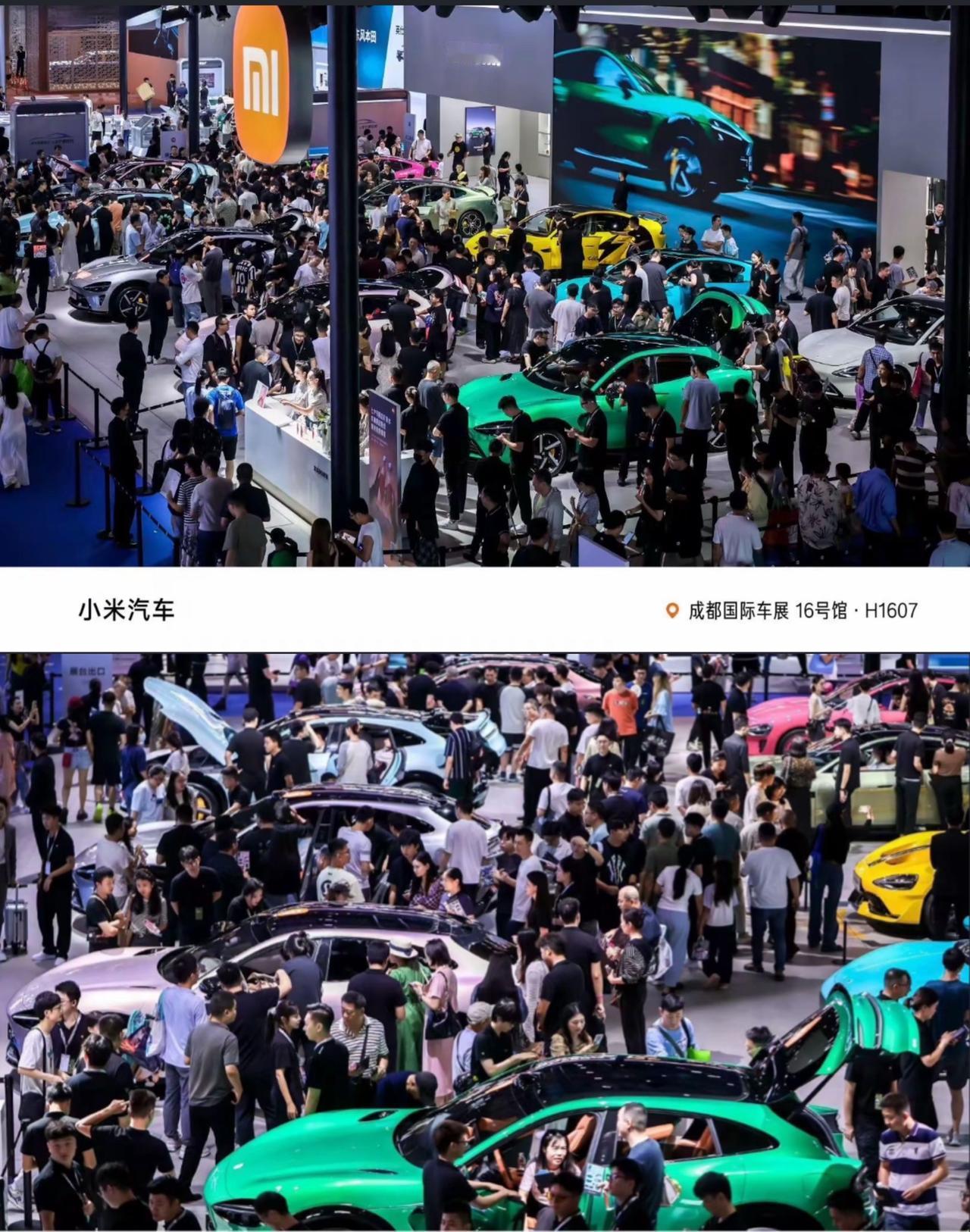要说小米汽车人气第二，基本上就没有哪家敢称第一的了，在2025成都国际车展上依然