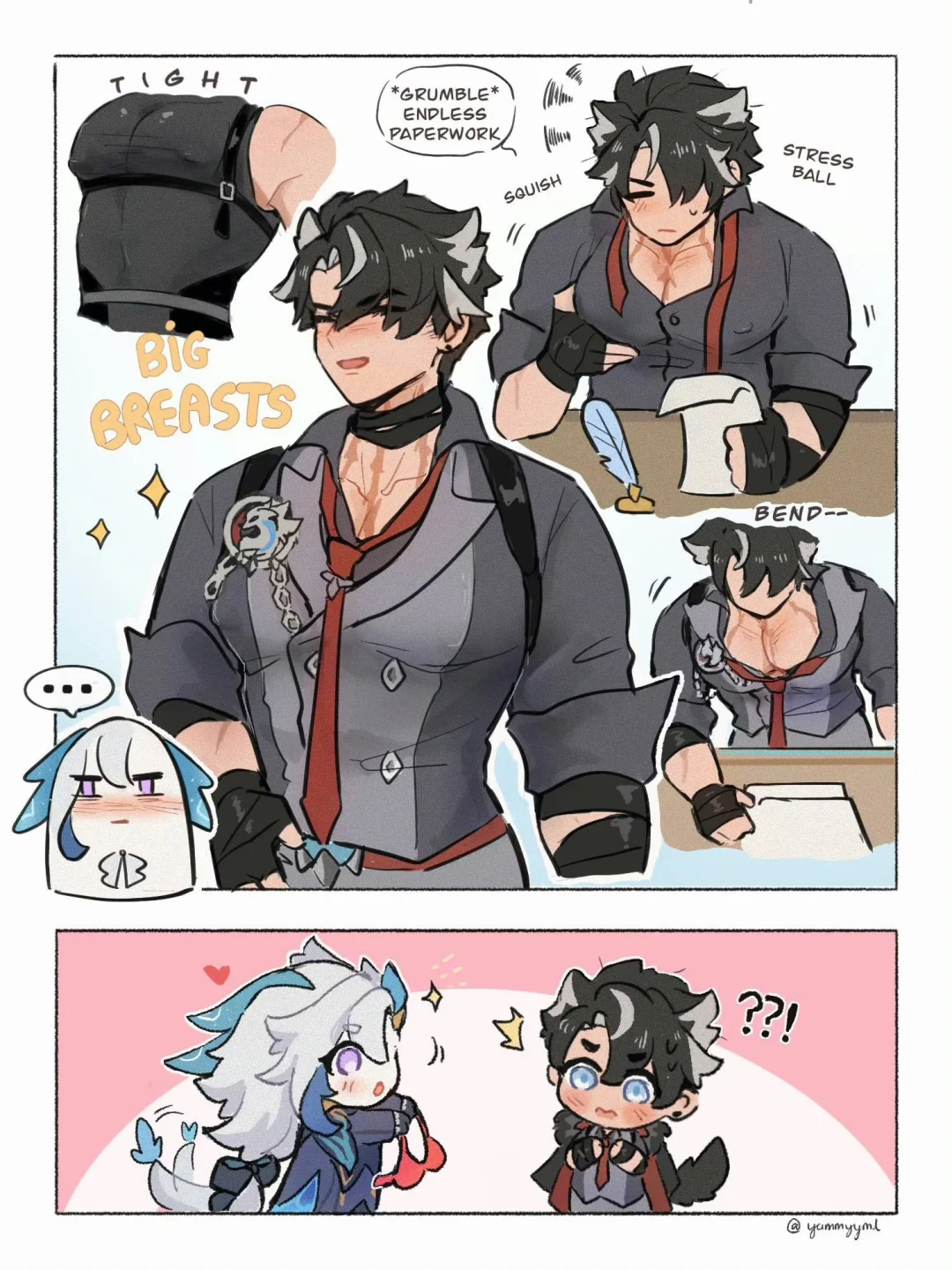 胸肌大怎么办，那必须穿这个！[舔屏]#原神##原神5.1##那莱# ​​​