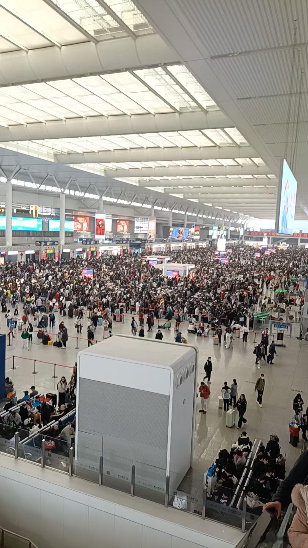 广州南站的花语是手慢无广州南站是全国最繁忙的高铁枢纽之一，春运期间，这里上演的不