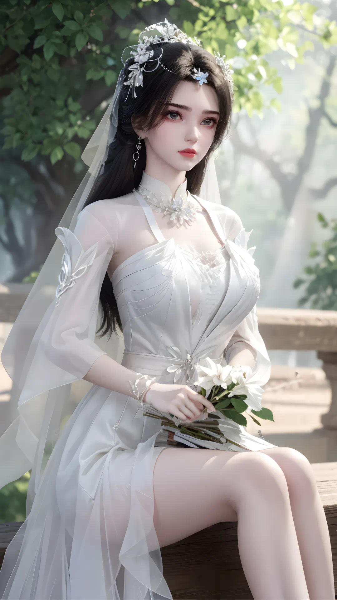 李慕婉：白色婚纱套装仙逆动画  ▷  女神壁纸 