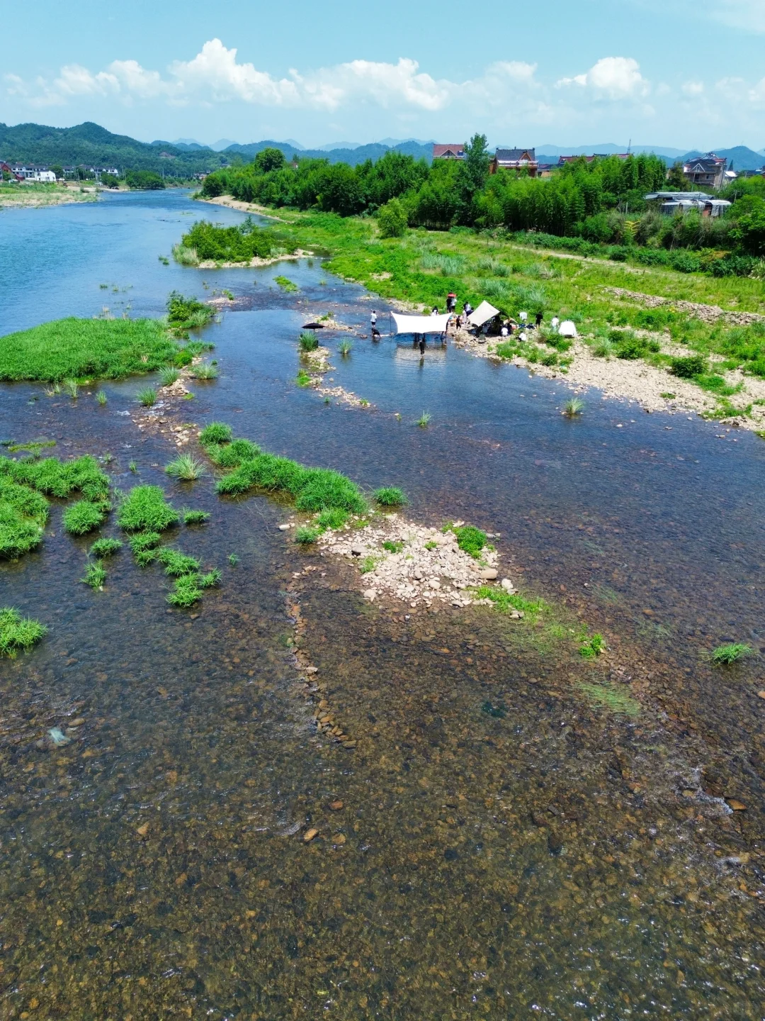 凉快‼️河边玩水🏊‍♀️树下露营🏕杭州1h直达