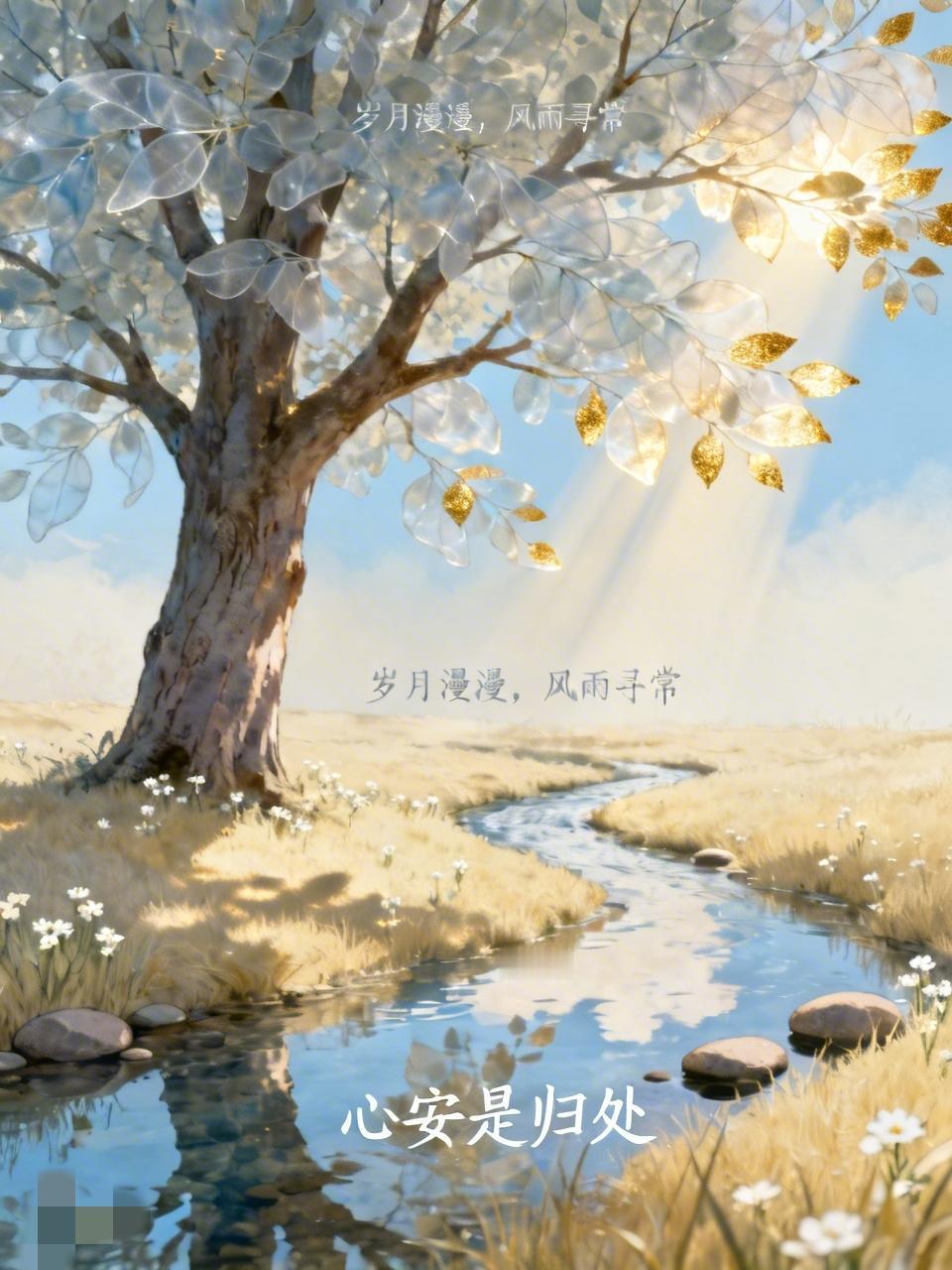 岁月漫漫，风雨寻常，
不必慌张，无需强求。
走过坎坷，方知平淡最真；
历经沧桑，