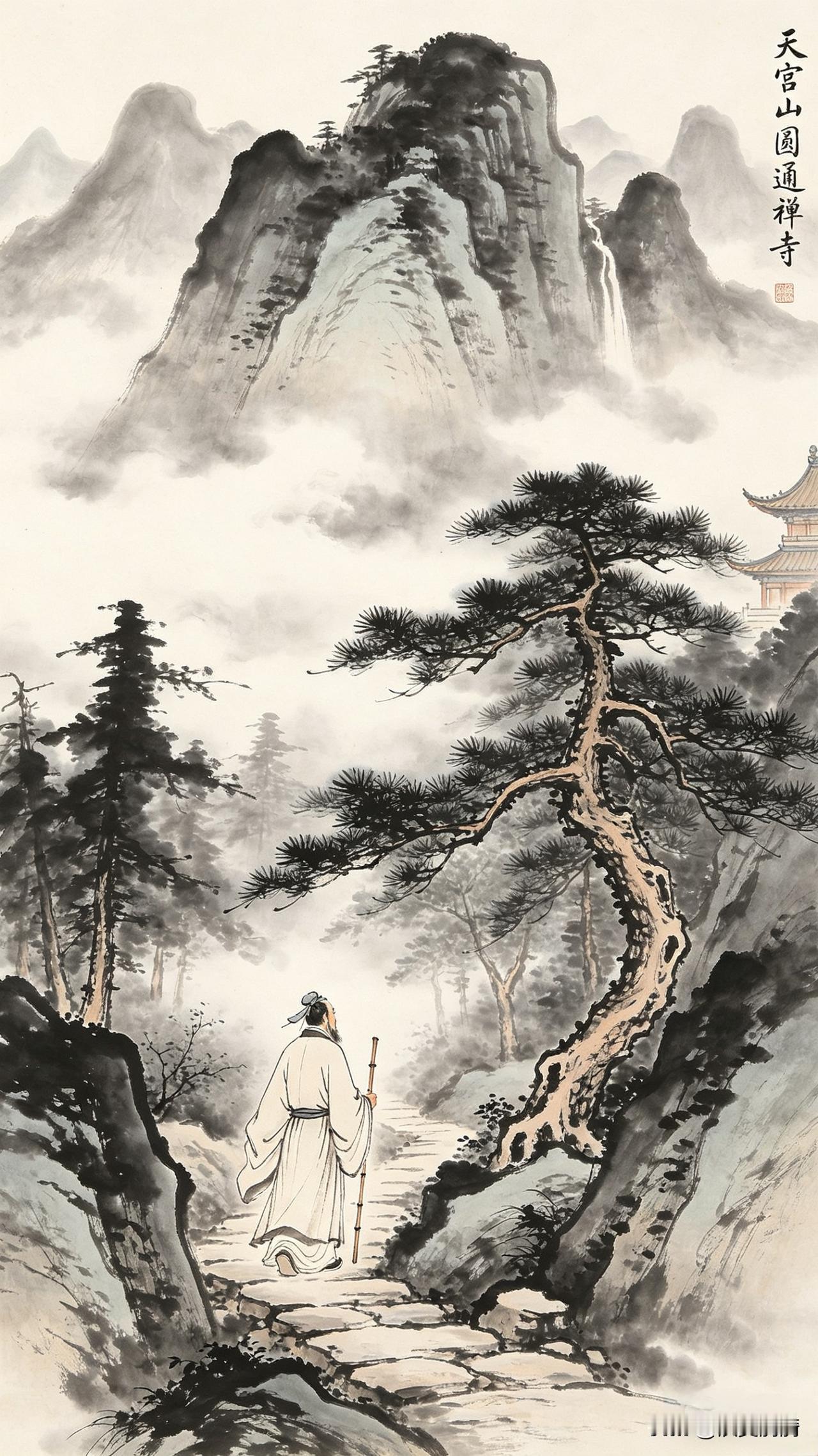 《静水流深，孤云自闲；松风入牖，明月当轩》

尘嚣蔽真性，独坐见天心。
谋生非逐