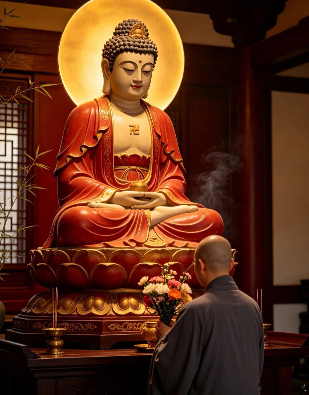 见佛祈福🙏，祈愿岁岁风调雨顺，日子平淡知足，三餐温暖常伴，一生喜乐安康。阿弥陀