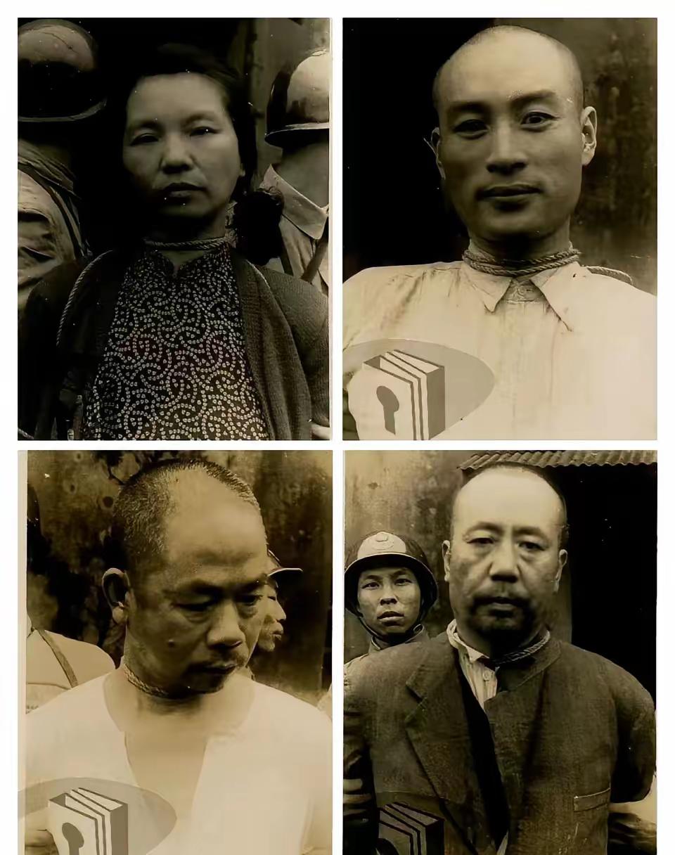 这是朱枫、吴石、陈宝仓、聂曦四烈士的最后一张照片，
没有恐惧，没有慌张，惟大义者