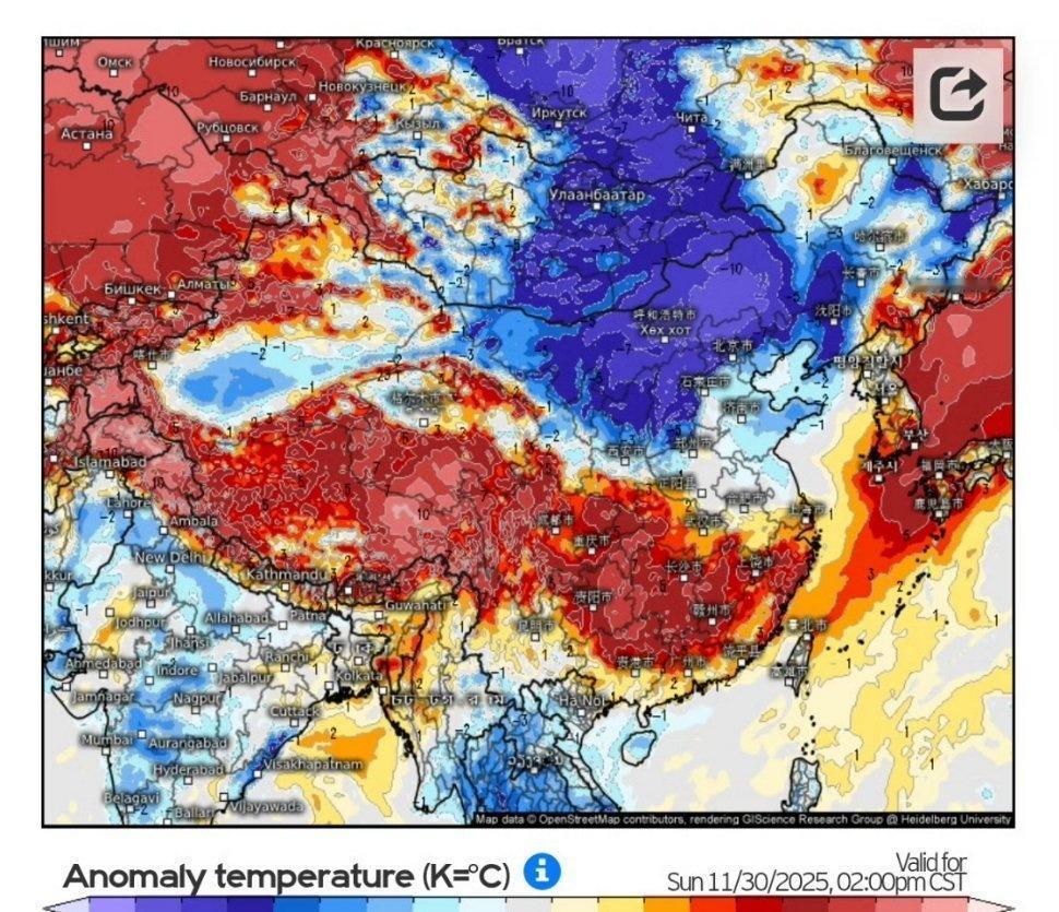 这月末降温有所调强，沈阳初雪持续关注中…… ​​​