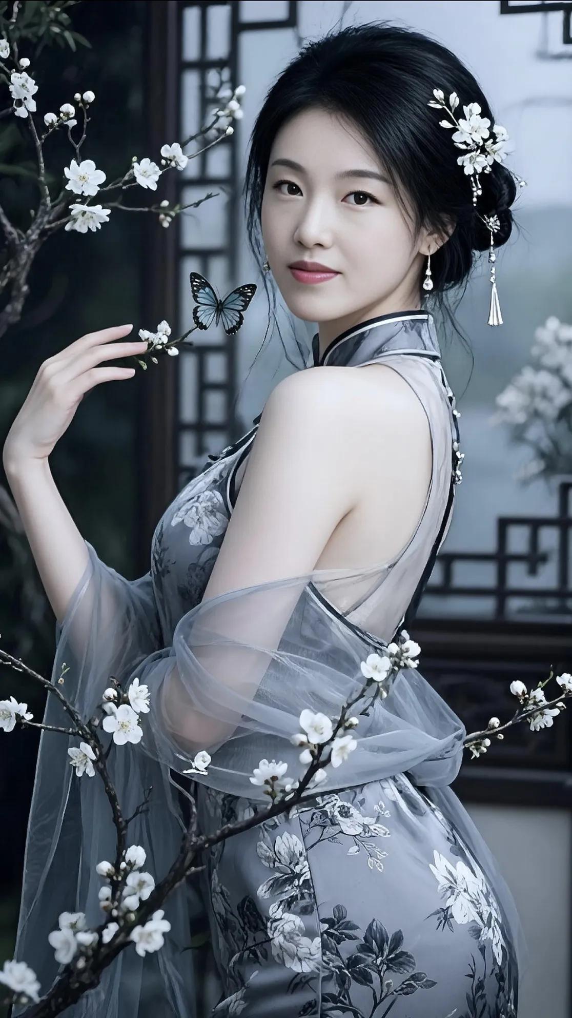 自拍肖像留倩像，她美吗？大家说了算。