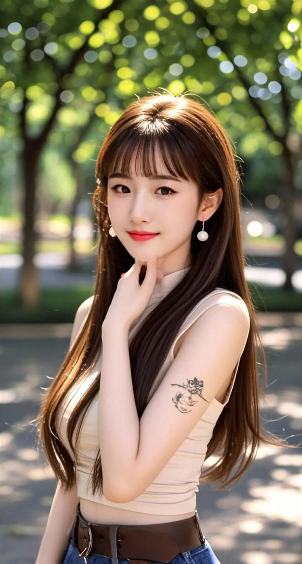 AI扩图 AI青春丽影