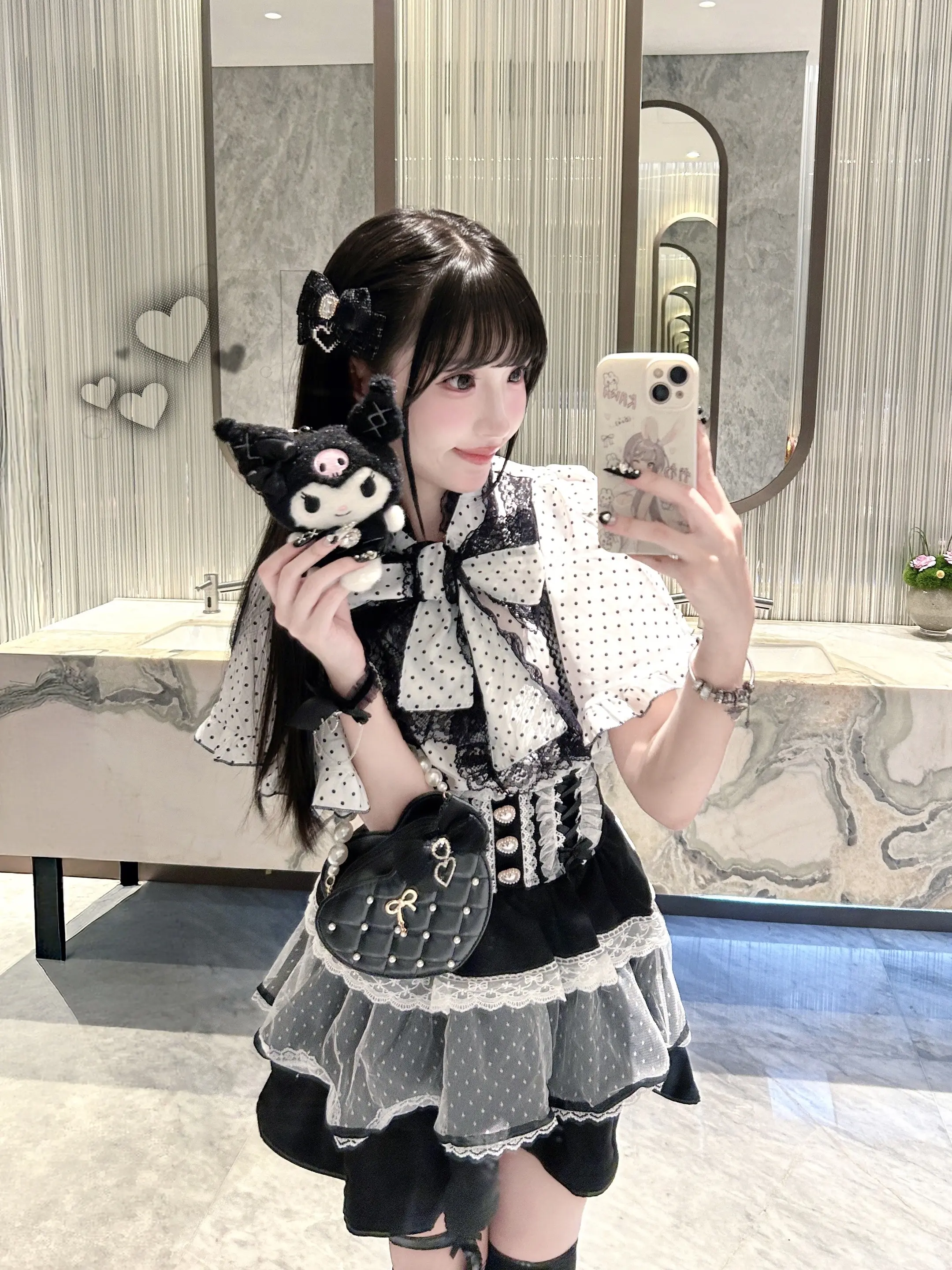 ๑⁃̀⩊⁃́๑波点好日系…🖤🤍🖤。深圳万象城的厕所光线也太好噜！
