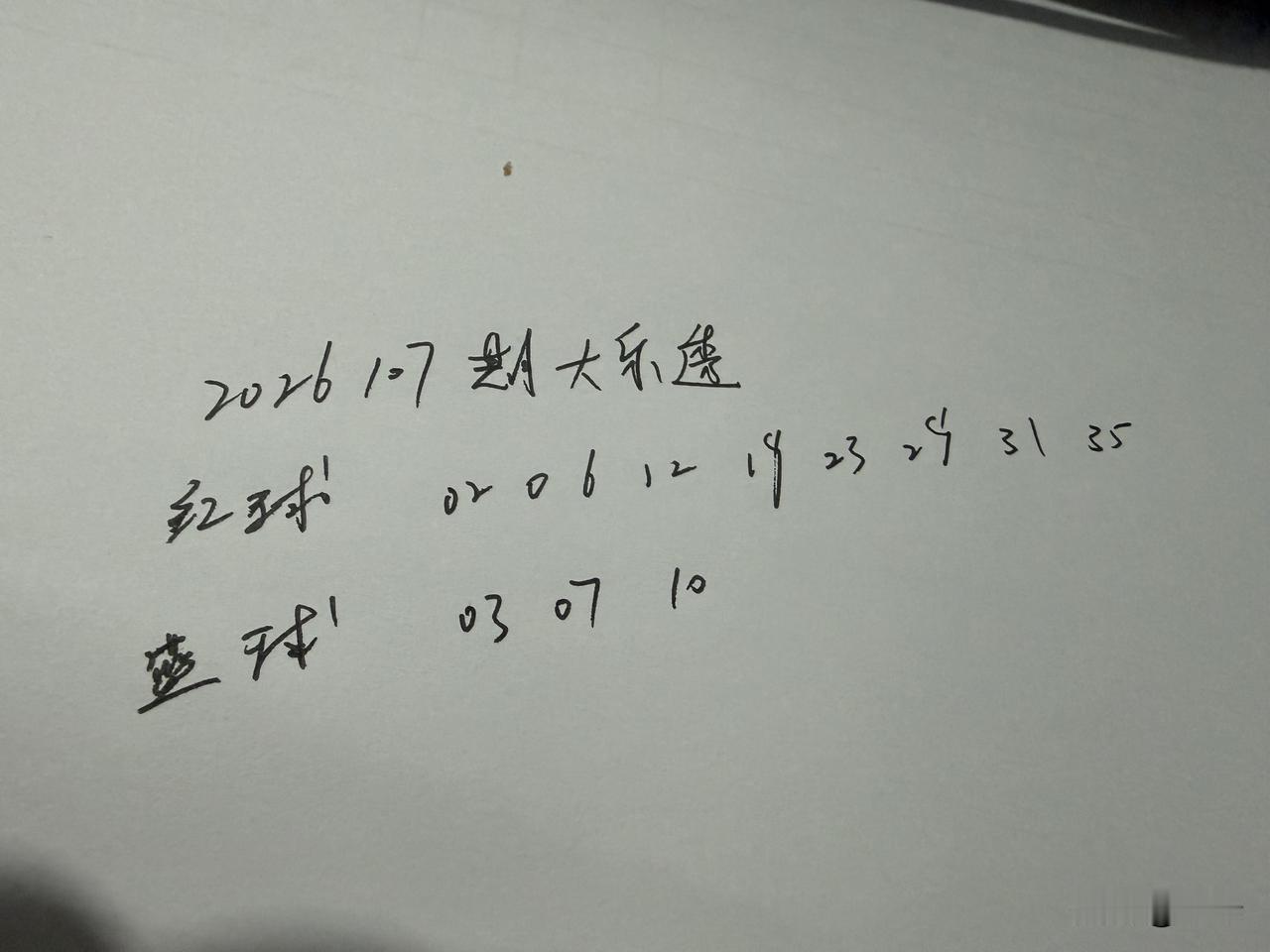 2016017期大乐透自选8+3
红球 02 06 12 19 23 29 31
