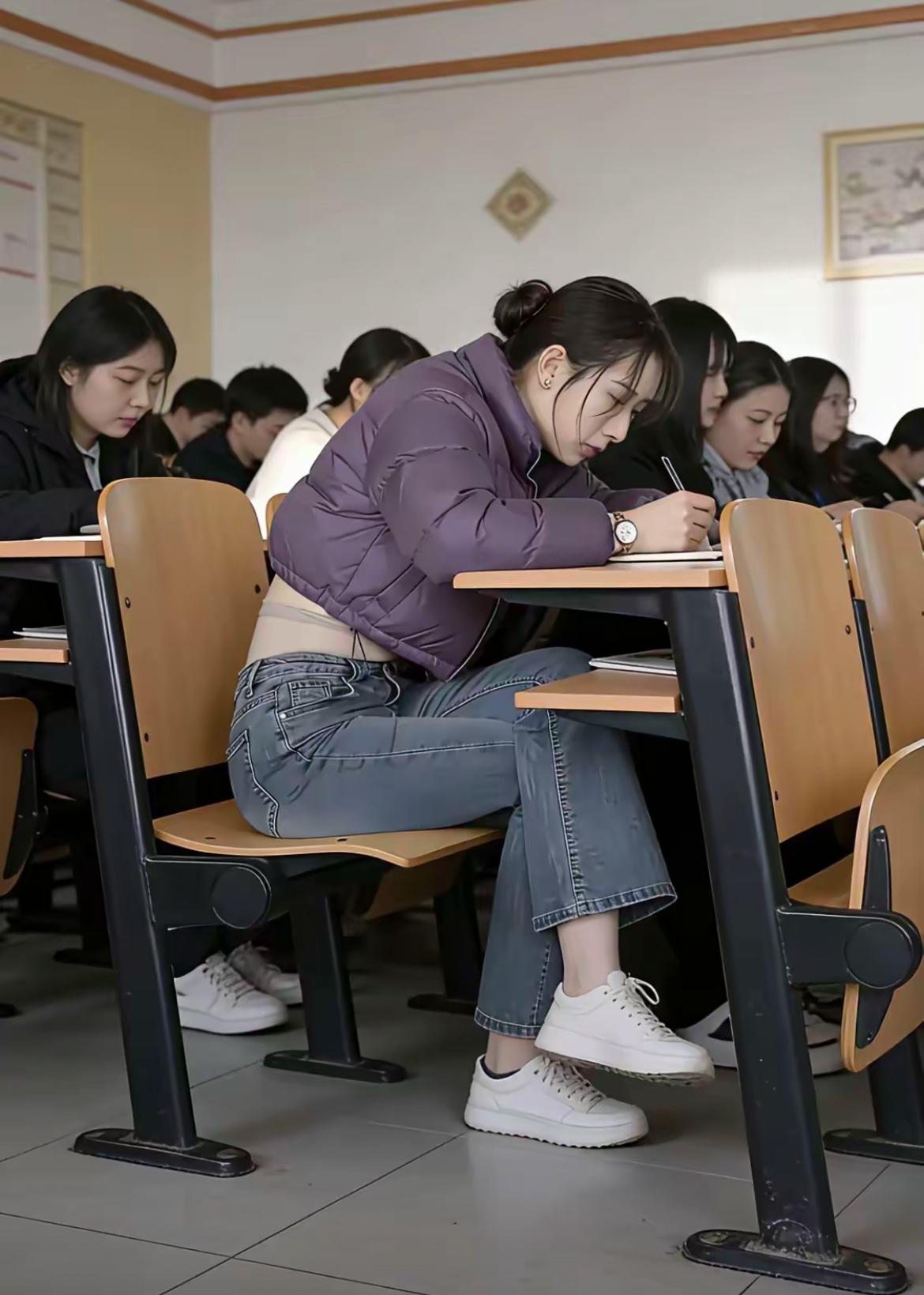 学生在教室里这样穿，大家能接受这种穿搭吗？【@头条逗趣小鲁班】