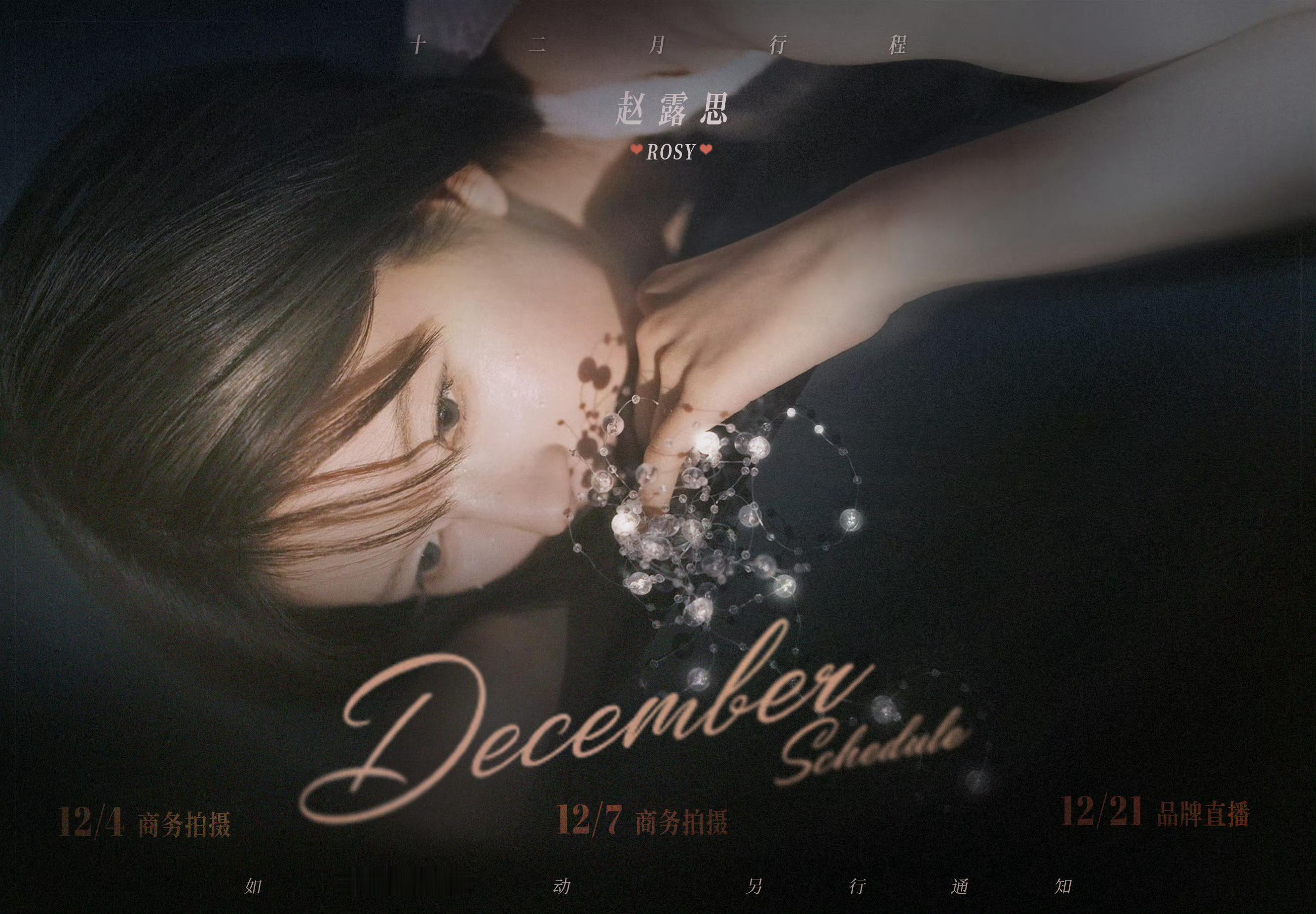 赵露思的12月行程图来啦 