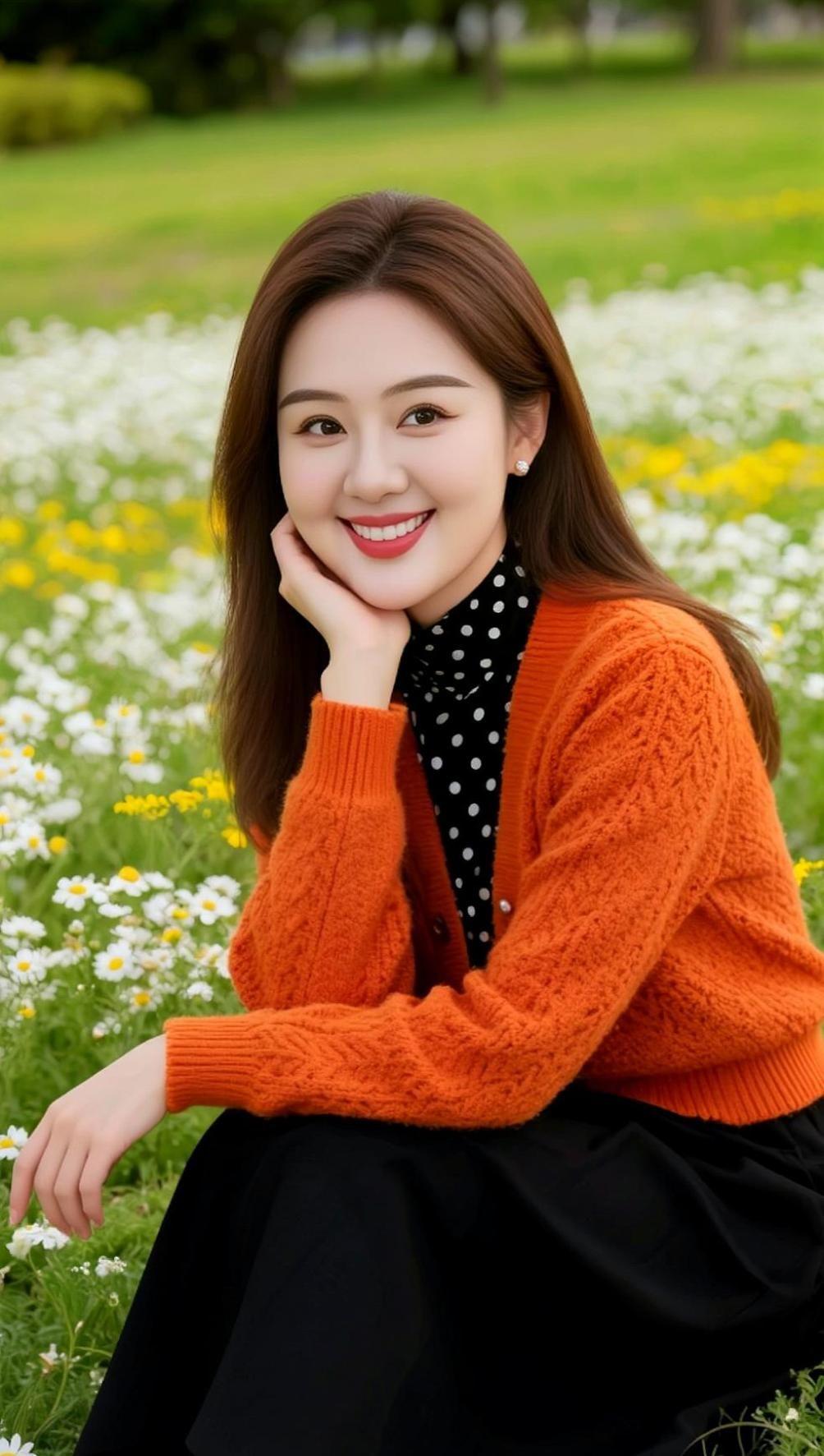 AI雏菊草地写真  颜值在线 上热搜