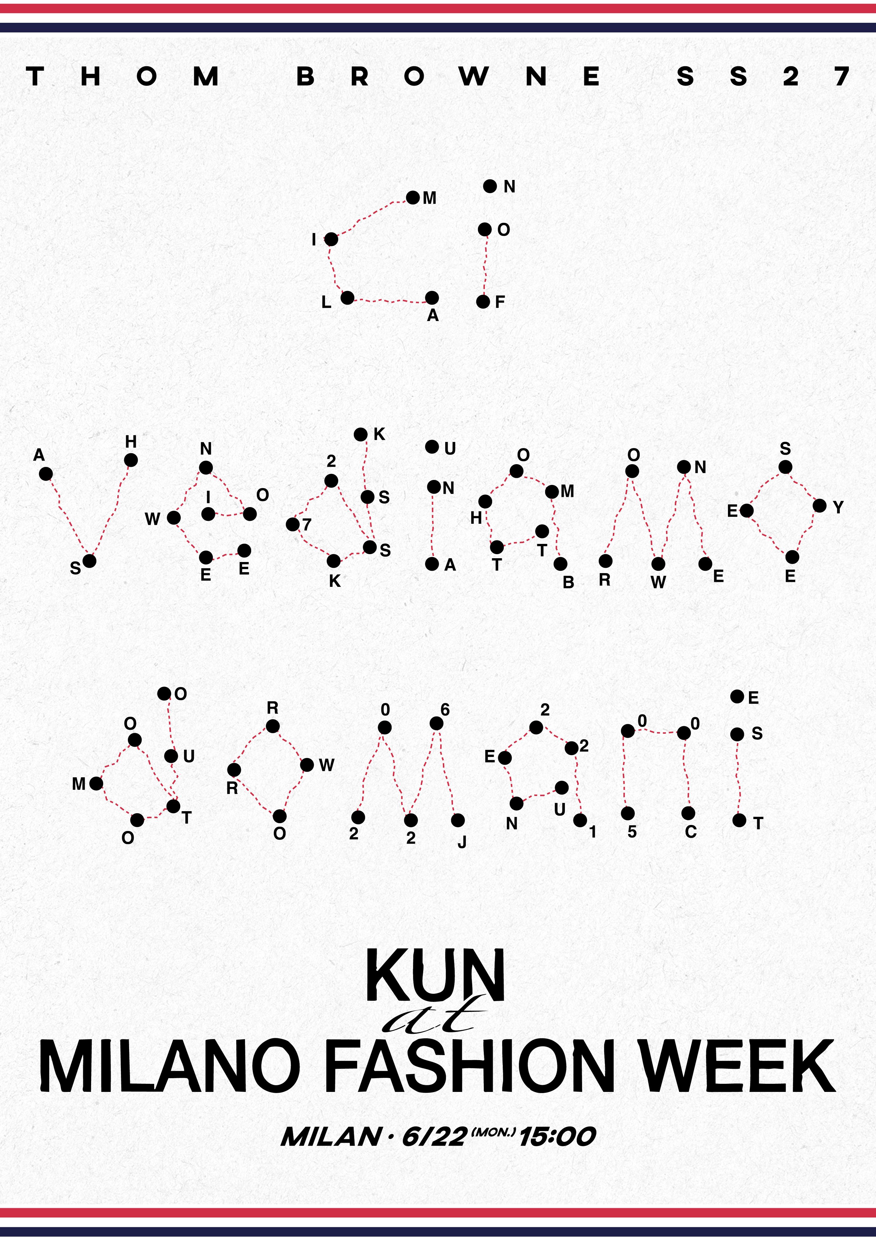 Milano Fashin Week SS27Kun at Thom Brown