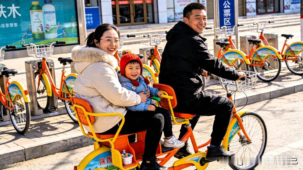 🎉神木带娃家长狂喜！2月2号新投200辆亲子公共单车，带娃出门终于不用愁啦～