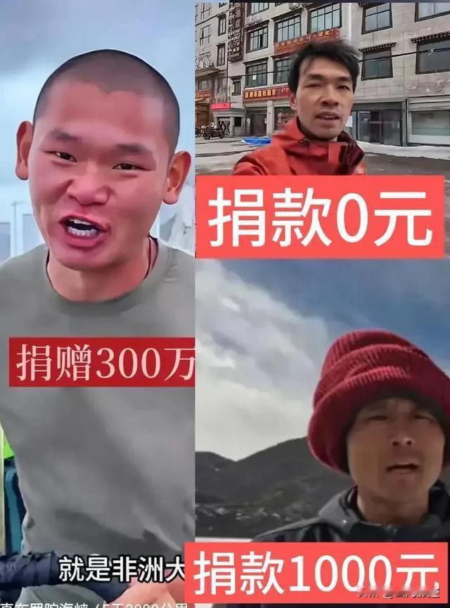 徐云与刘委员这几个网红大咖，也是威慑一方的旅游大博主，他们的捐款数量居然有热心的