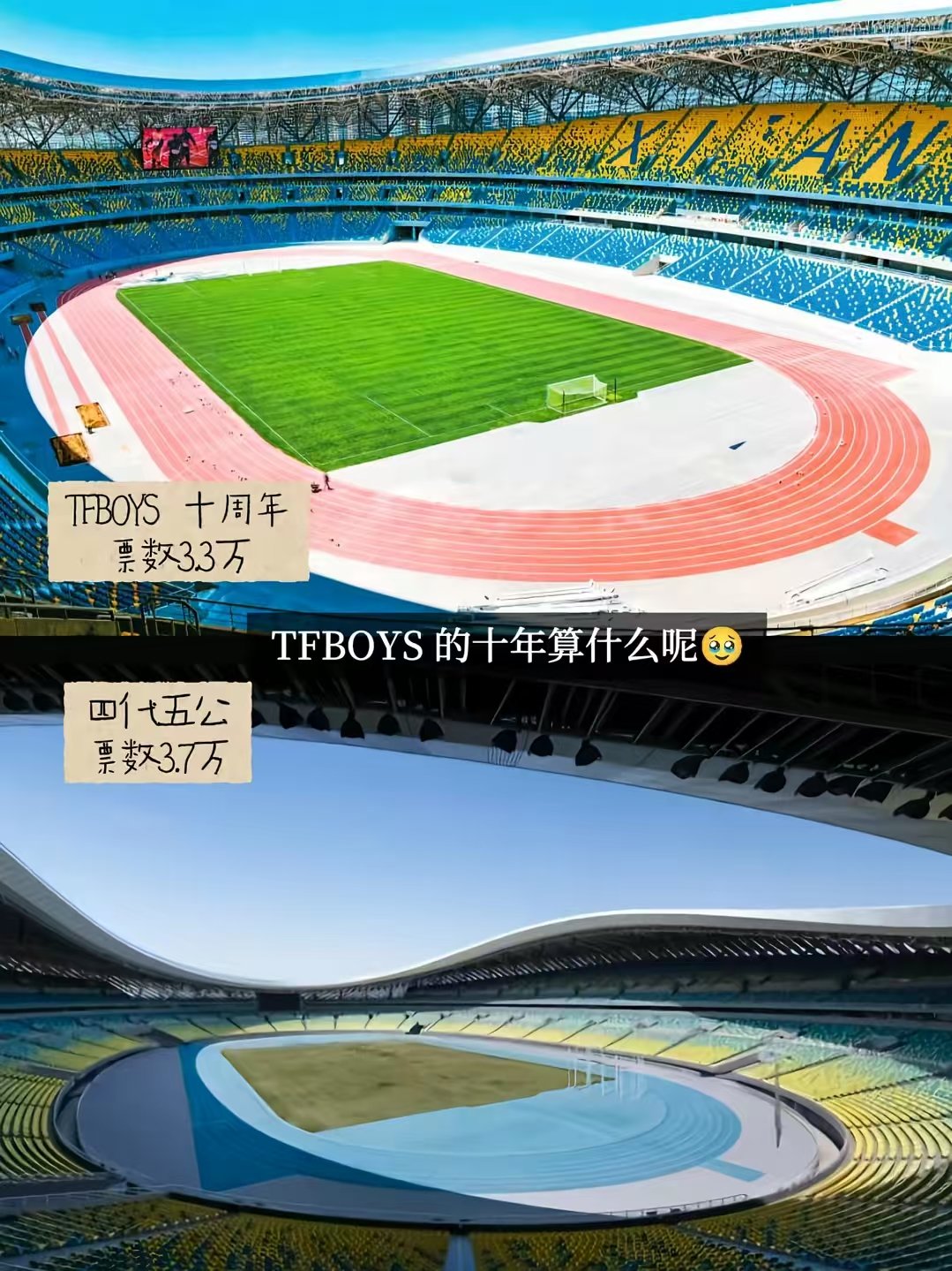 TF四代五公开票比TFBOYS十周年还多TFBOYS出道13年没有体育场四连开 