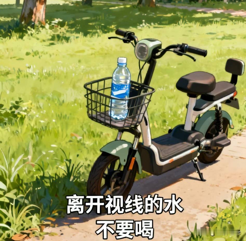 在网上看到这样一个视频：有个人看到停在路边的电车车篮里有瓶矿泉水（可能是车主人喝