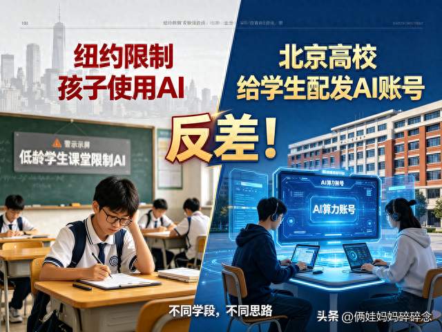 反差！纽约限制孩子使用AI，北京高校却给学生配发AI账号