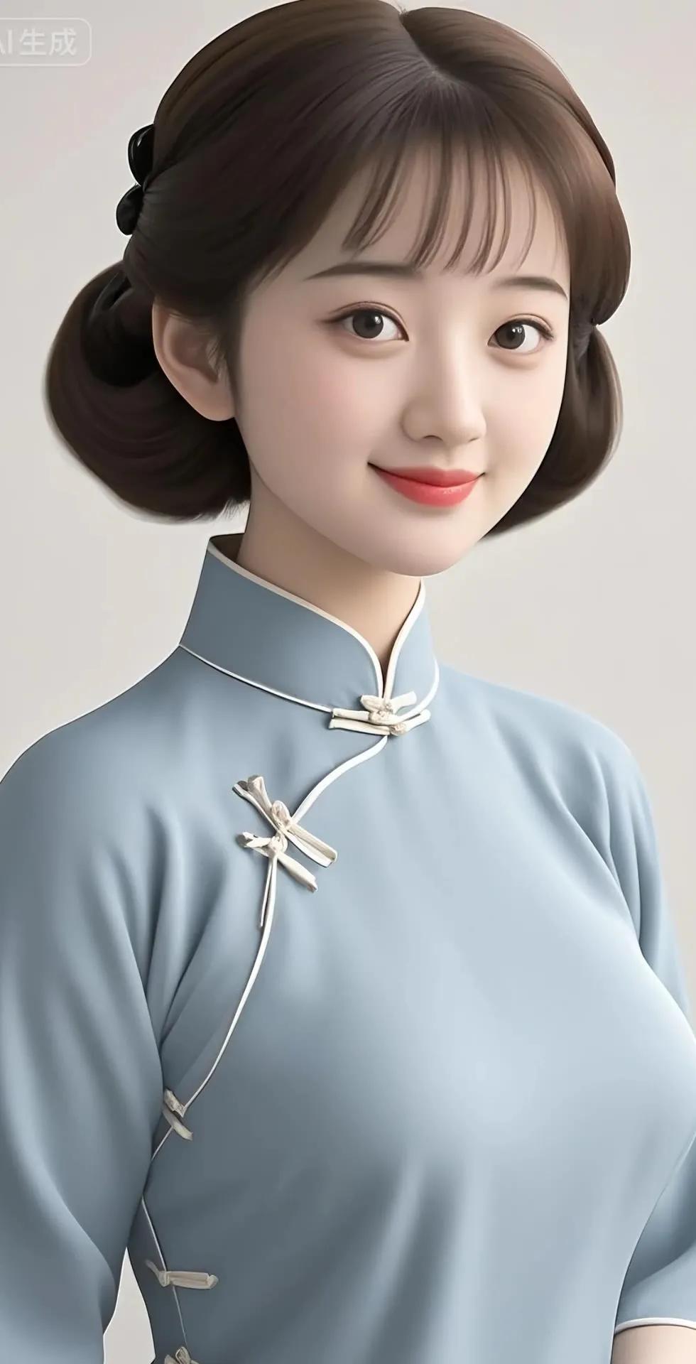 温婉优雅的旗袍美人，古典韵味十足！🌸💃