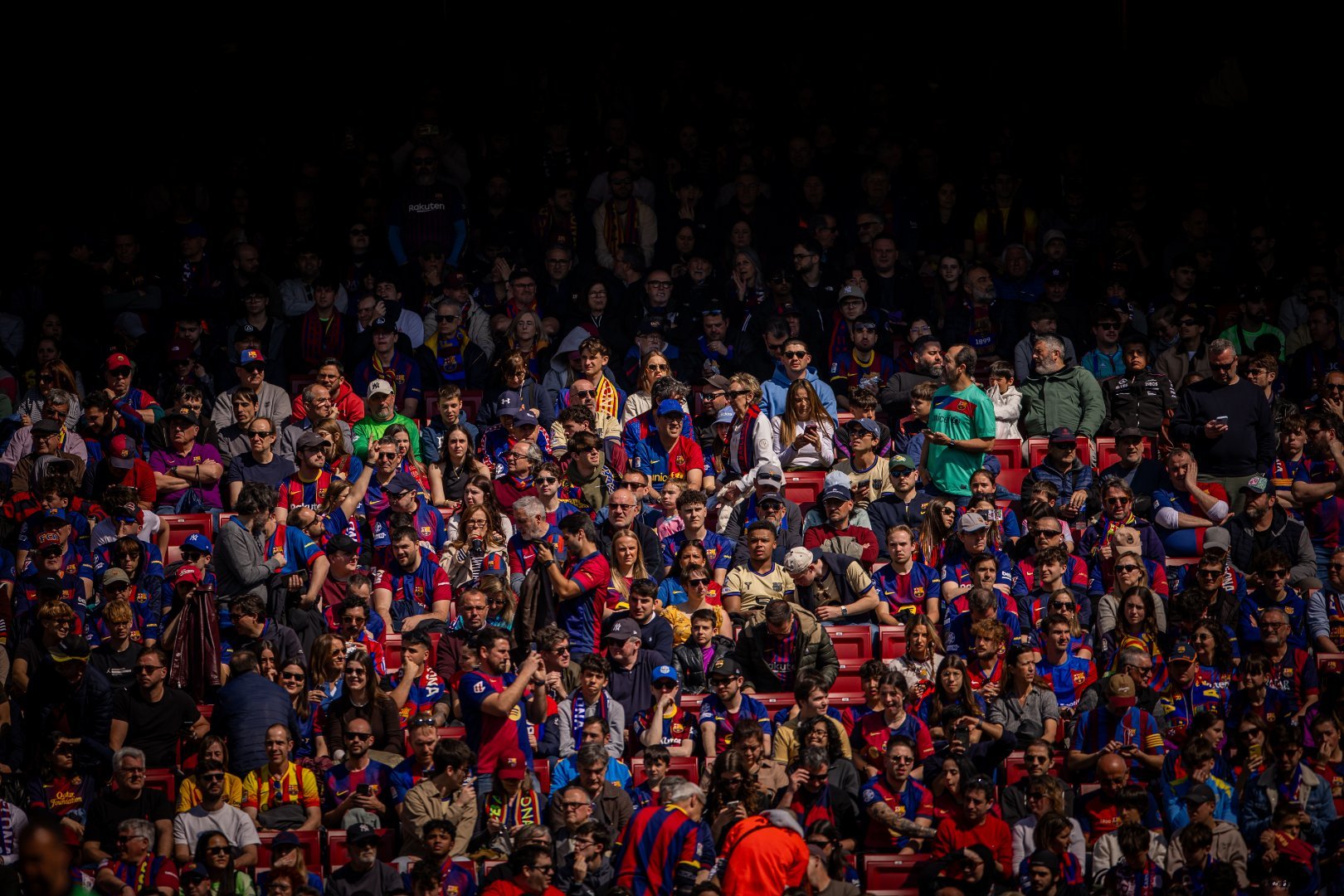 今天诺坎普现场球迷56812❤️💙巴萨vs巴列卡诺巴萨至死不渝红蓝魂