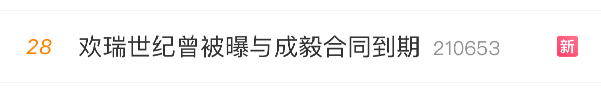 望周知：欢瑞世纪曾被曝与成毅合同到期，所以成毅早就离开欢瑞了。成毅现在和欢瑞没有