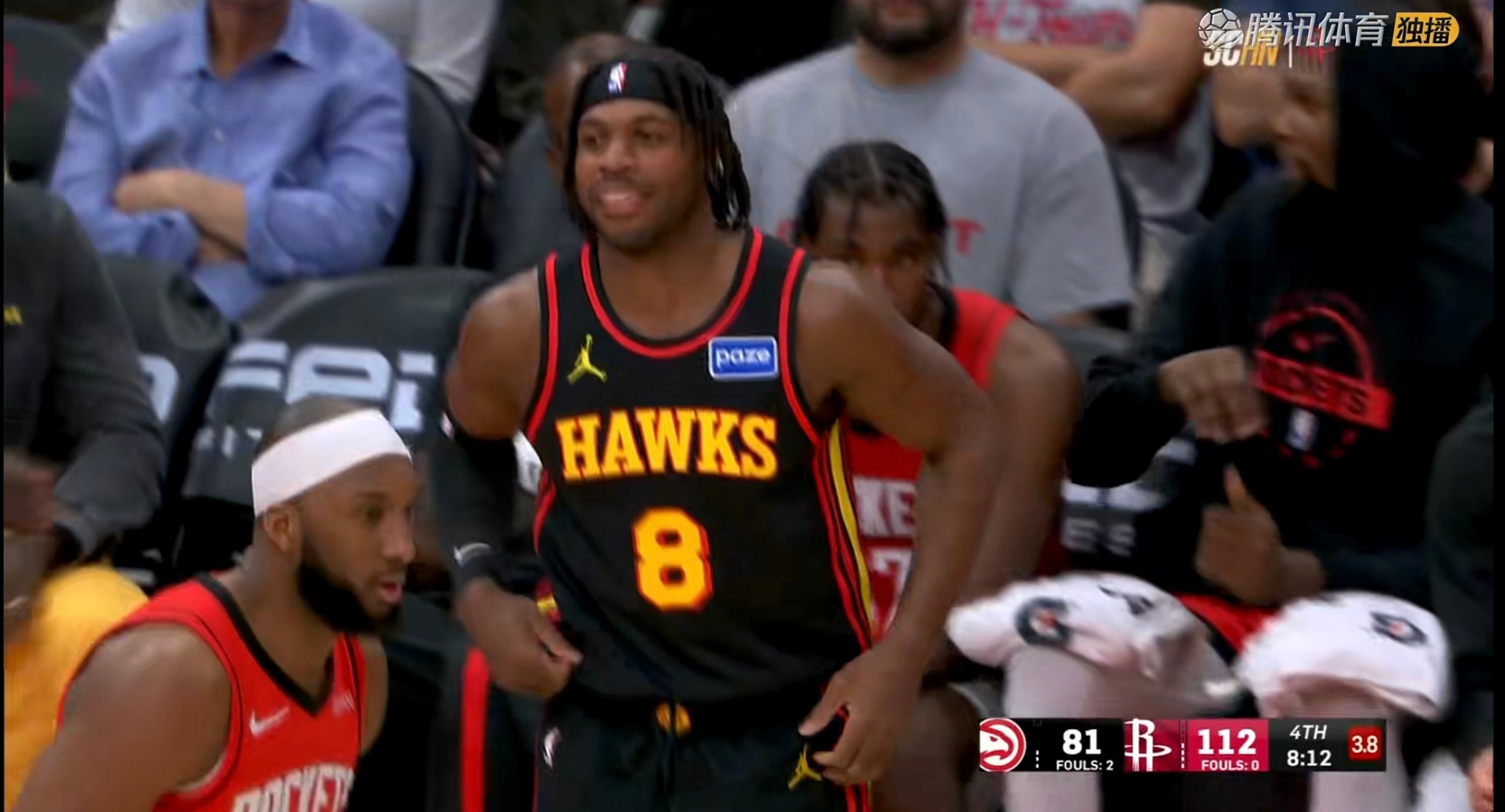 希尔德上了，老鹰认输了老鹰vs火箭