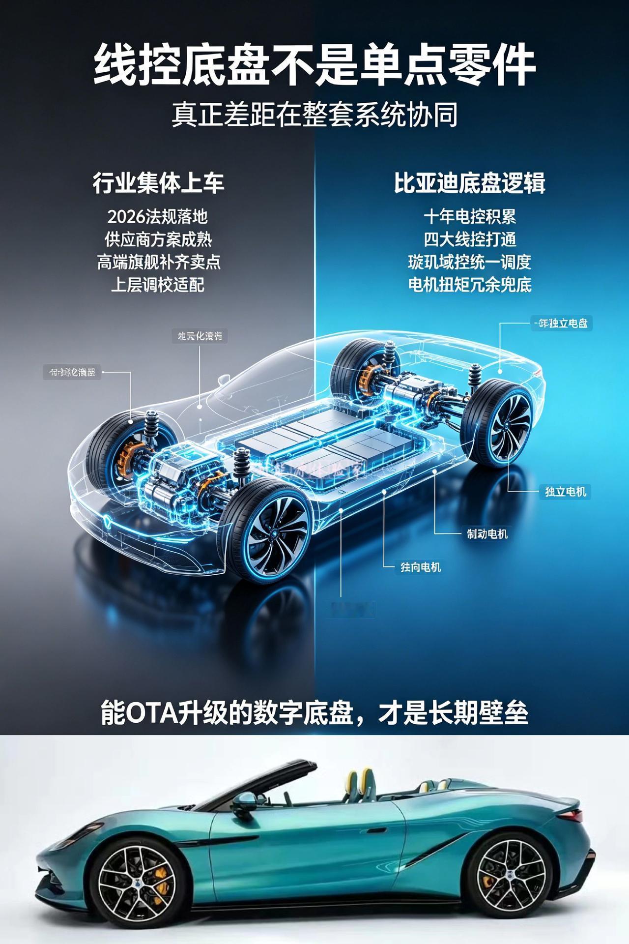 为什么蔚小理、鸿蒙智行扎堆在2026年集中上线线控转向、全线控底盘？
难道比亚迪