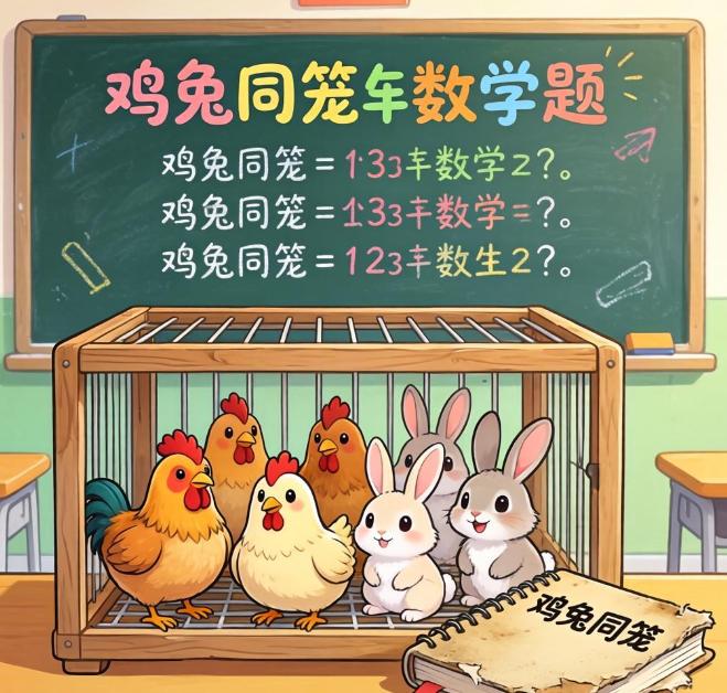 小学经典鸡兔同笼！一招教会孩子秒答对

鸡兔同笼是小学数学必考经典题型，很多孩子