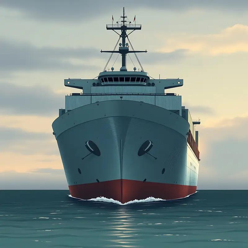 中国战舰的导弹集装箱船可是相当有特点。它最大的亮点就是伪装性强，从外观上看，它和