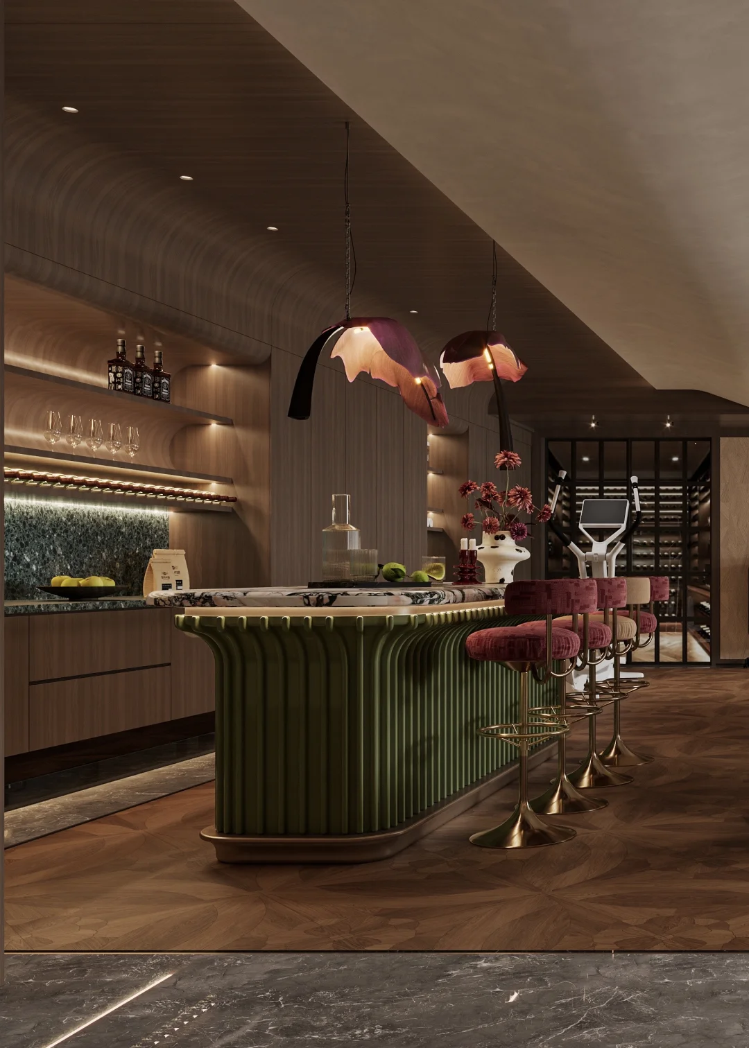 昆明别墅设计｜地下室做吧台，我爱了