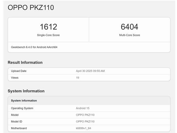OPPO Reno14 Pro跑分 ​​​