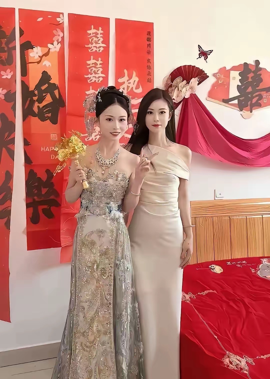 新娘的心也太大了吧，找这个当伴娘 