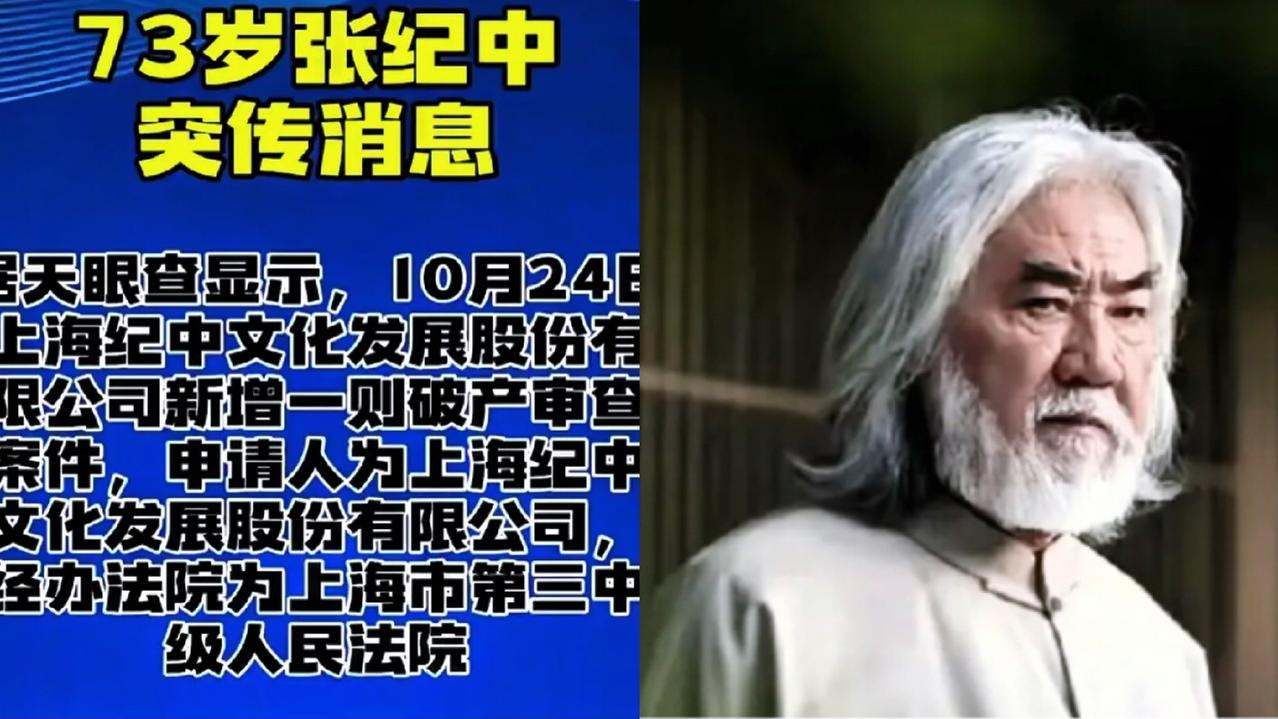 74岁张纪中
彻底“翻车”！
公司成
失信被执行人、被追债、前妻曝财产转移猛料。