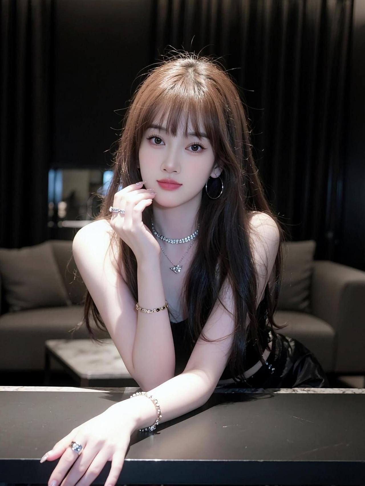 AI暗光珠宝照 抖音ai创作 可爱甜妹 愿所有的幸运都在路上 你今天真好看