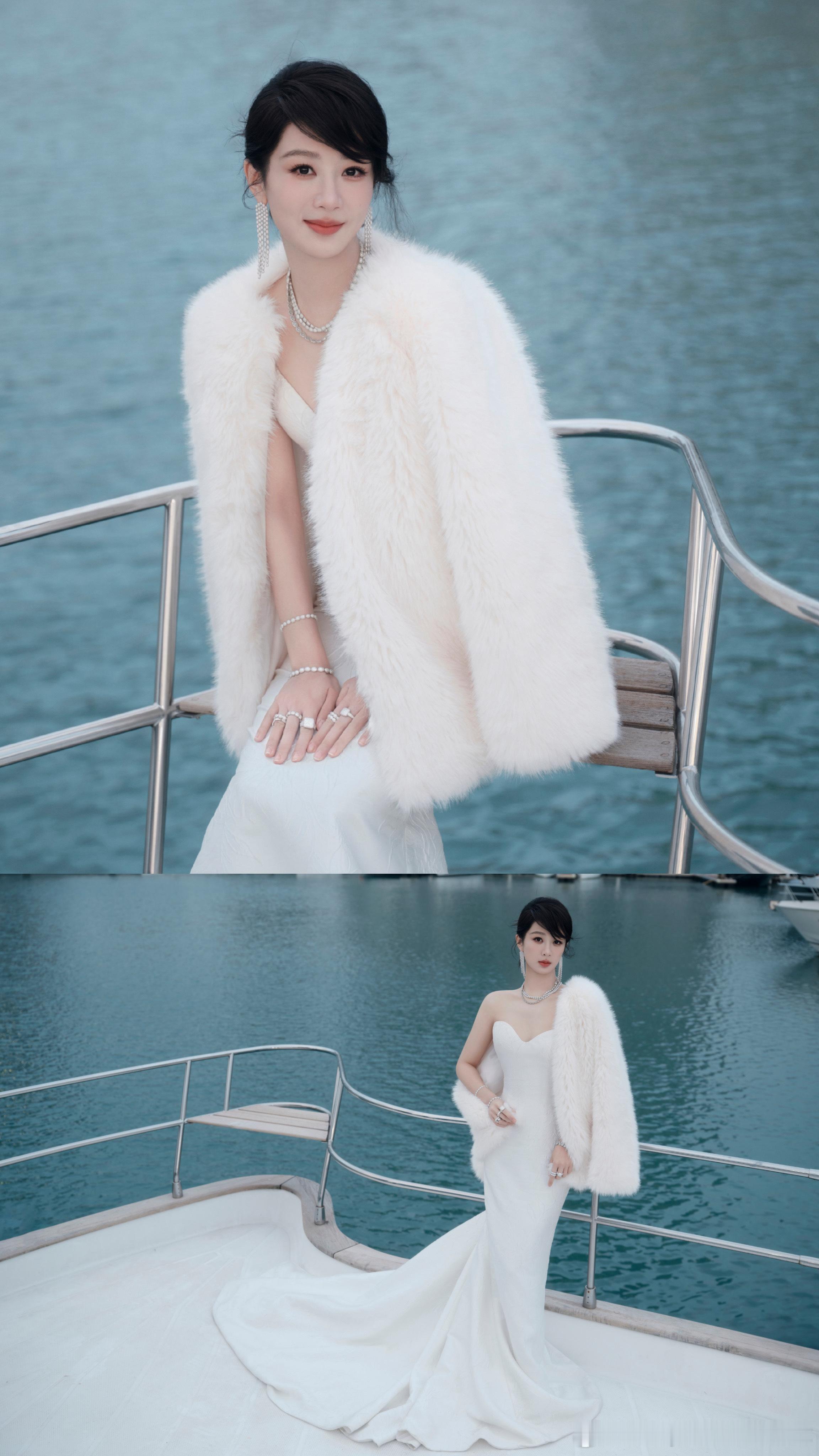 啧啧，这貂穿在杨紫身上一点也不违和啊！今晚杨紫直播，这身打扮太漂亮啦！