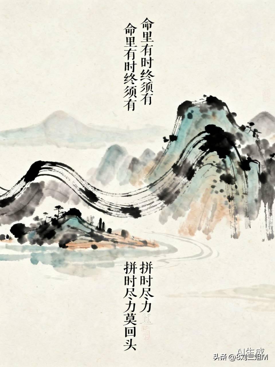 见“命里有时终须有”此上联，我兴致顿起。人生本就半由天意半由人心，许多事强求无益