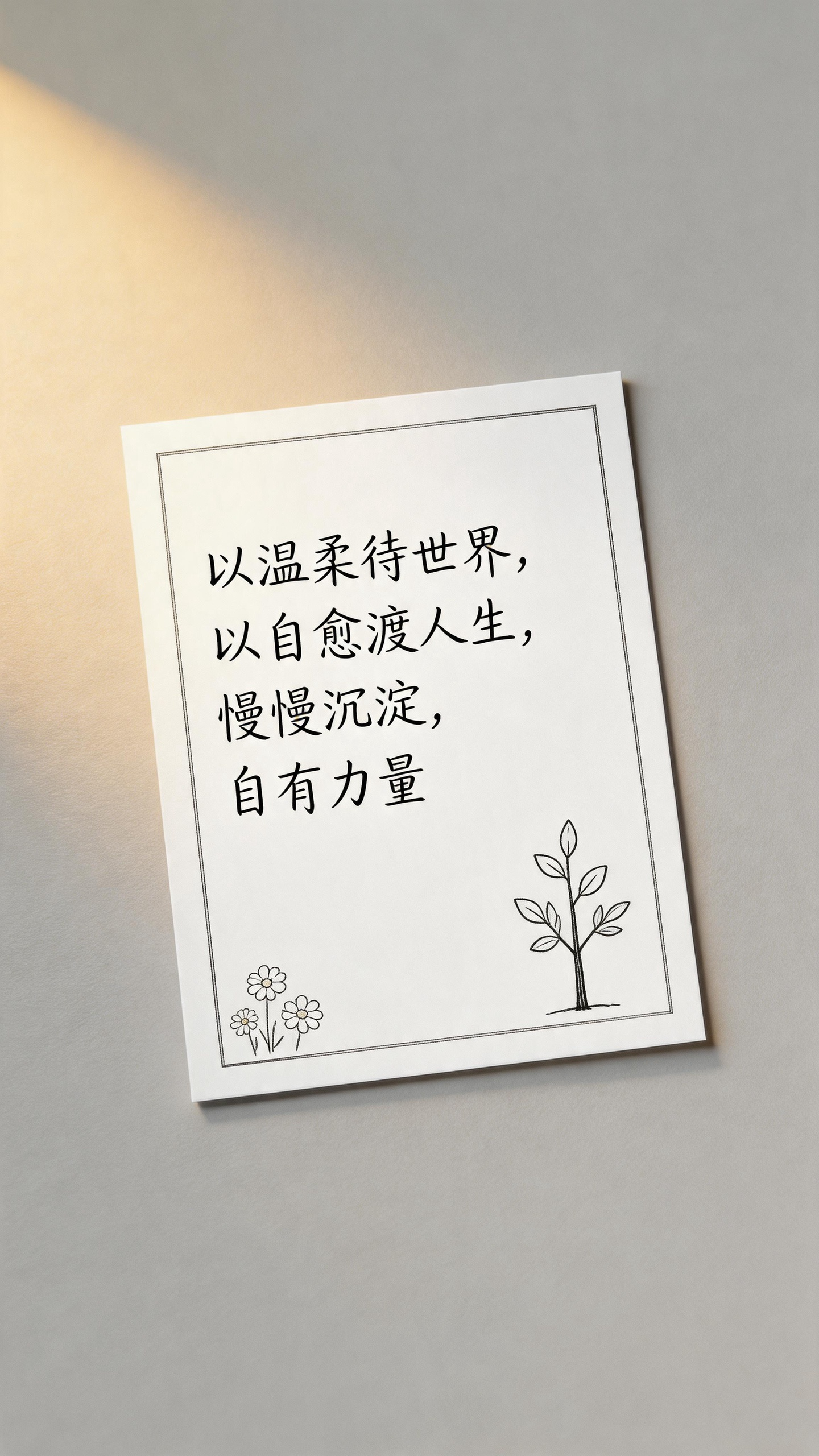 人生没有标准答案，温柔前行，便是最优解！ 