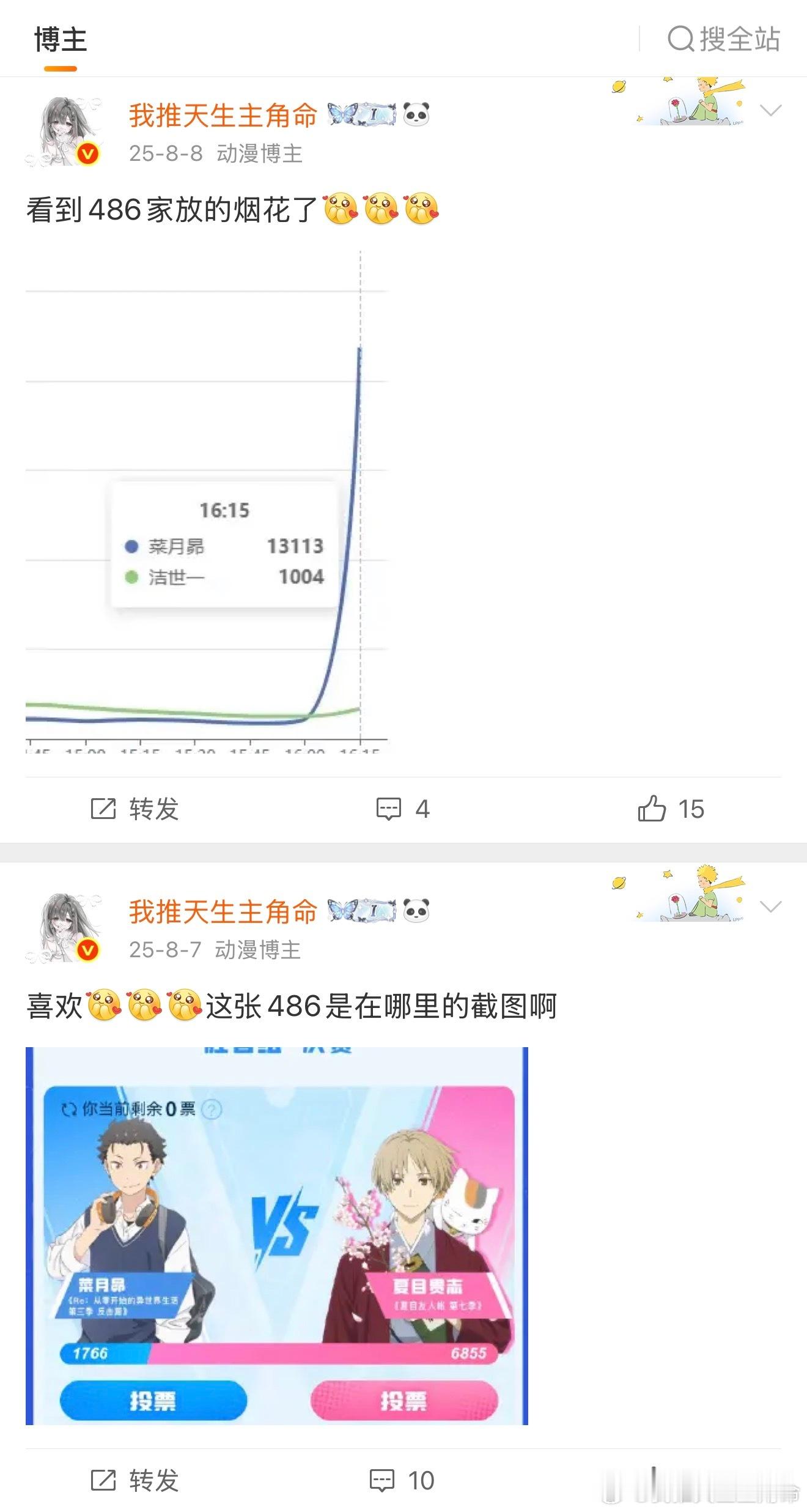 去年截了猫嬷放的烟花