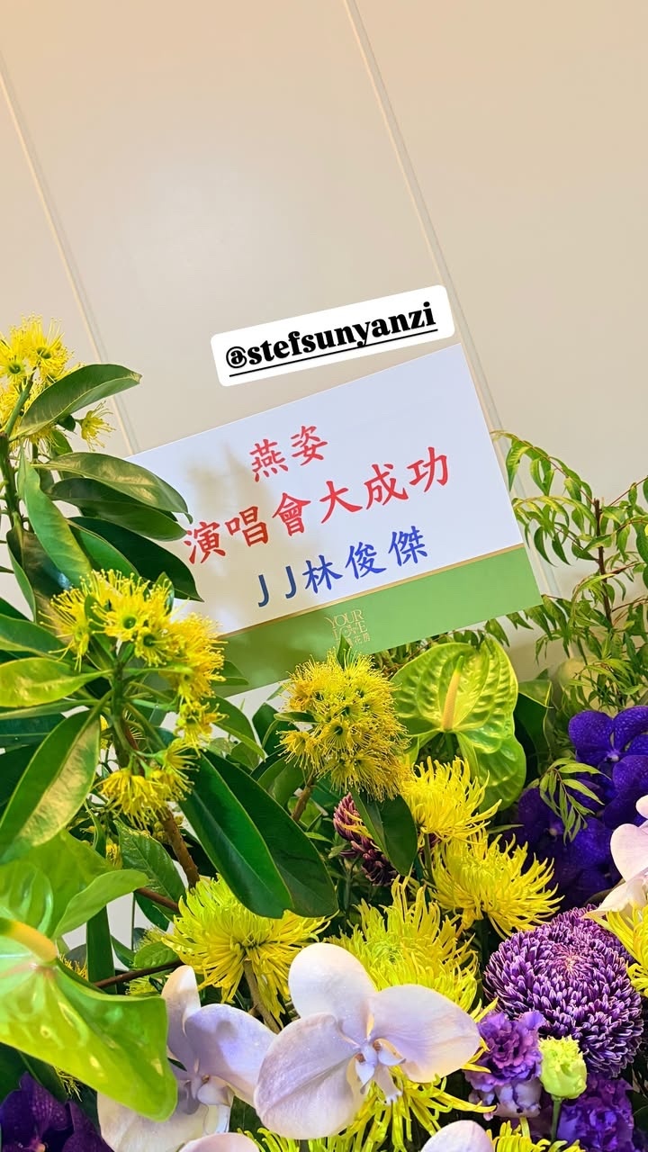 孙燕姿台北大巨蛋演唱会第一天，天王天后送上花篮，周杰伦、张惠妹、林俊杰、萧亚轩、